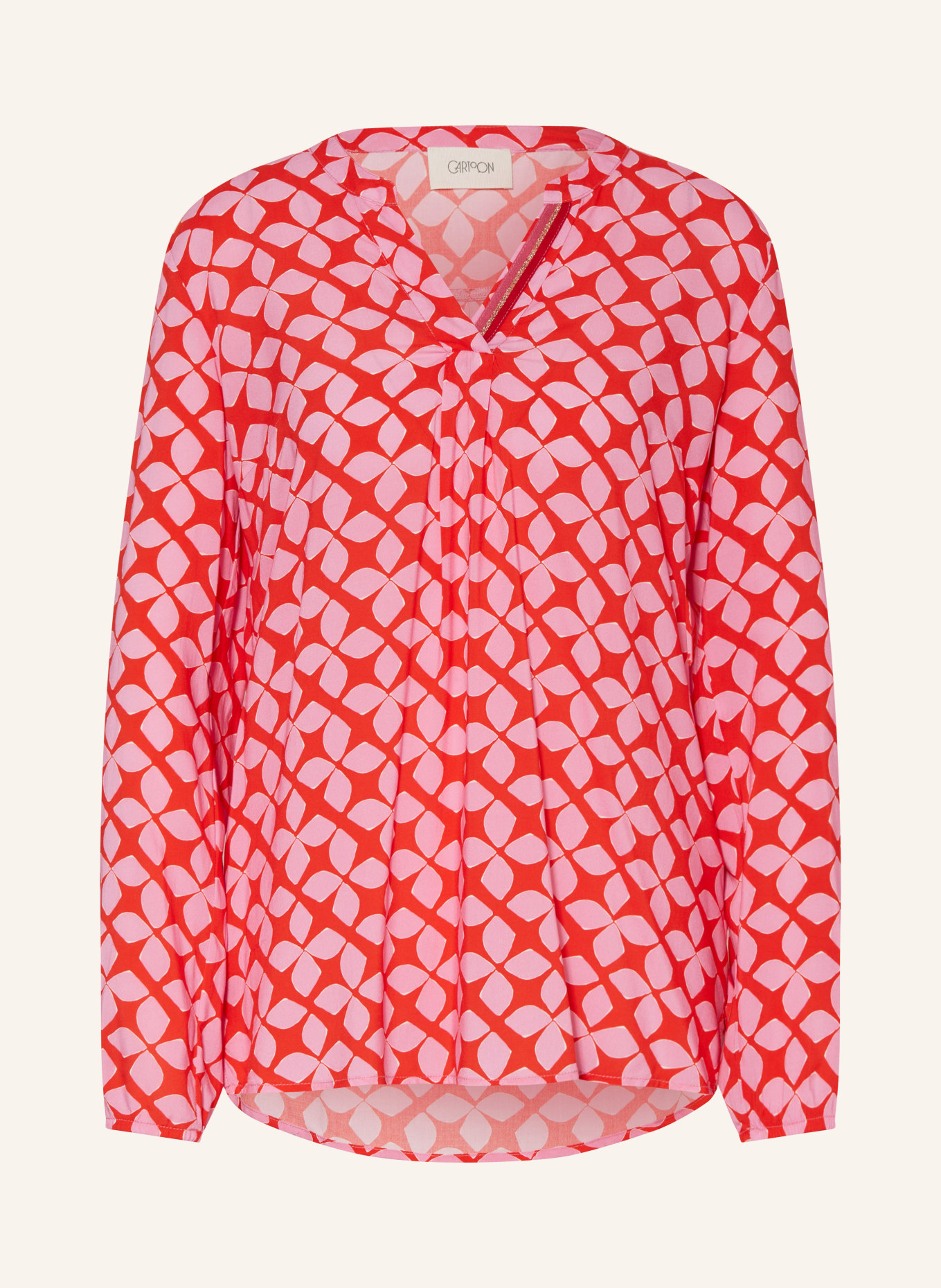 CARTOON Shirt blouse, Color: PINK/ RED (Image 1)