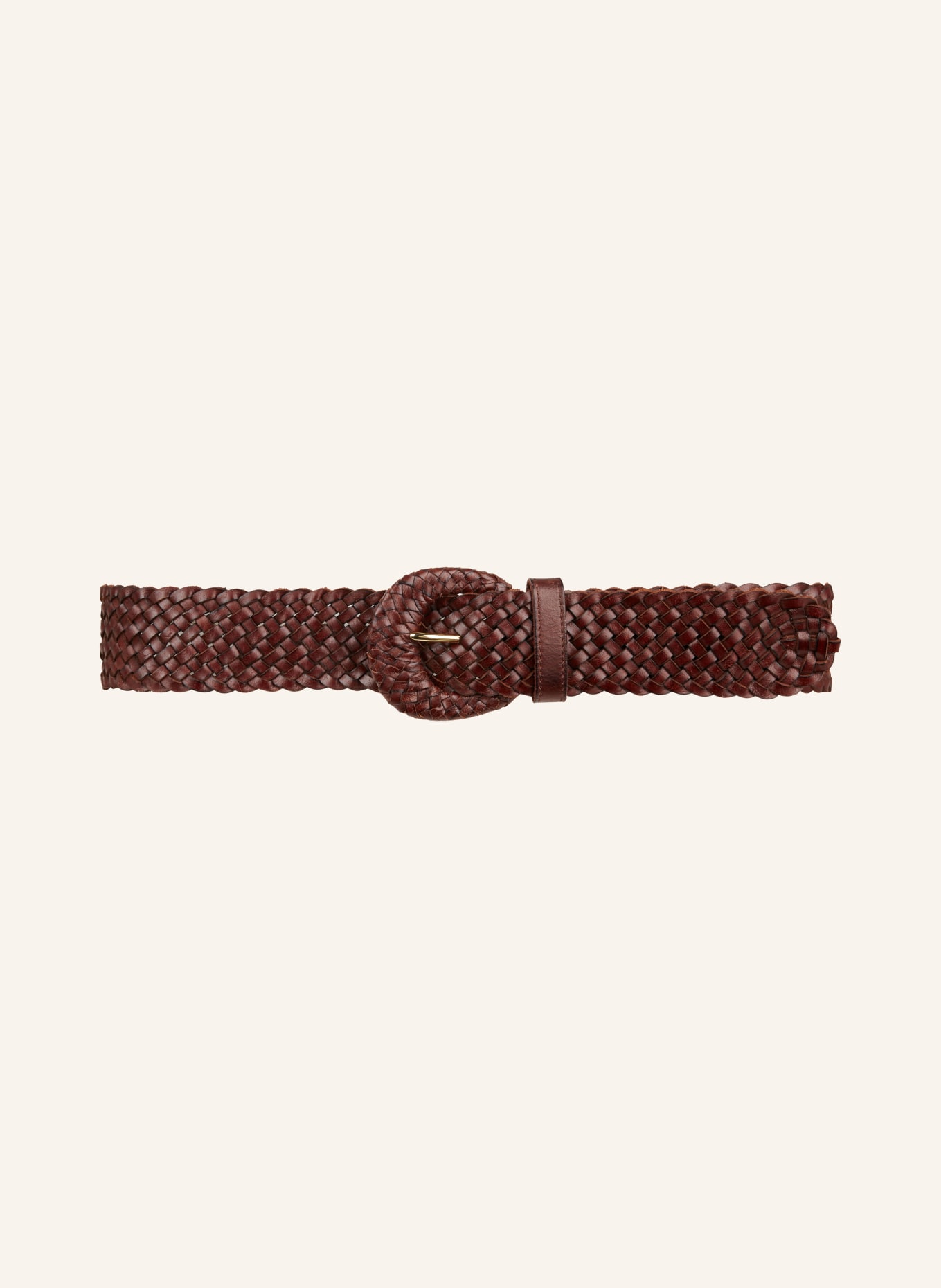 LAUREN RALPH LAUREN Braided belt made of leather, Color: DARK BROWN (Image 2)