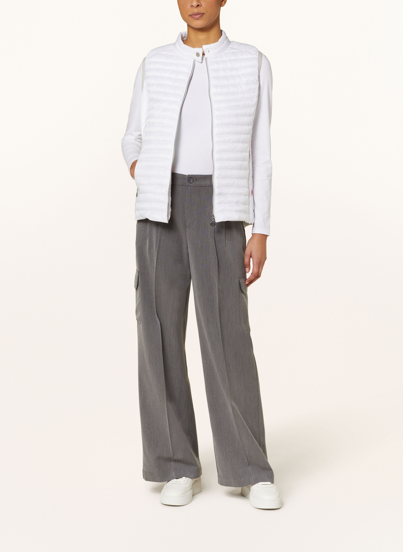 FRIEDA & FREDDIES Quilted vest BIBY, Color: WHITE/ LIGHT GRAY (Image 2)