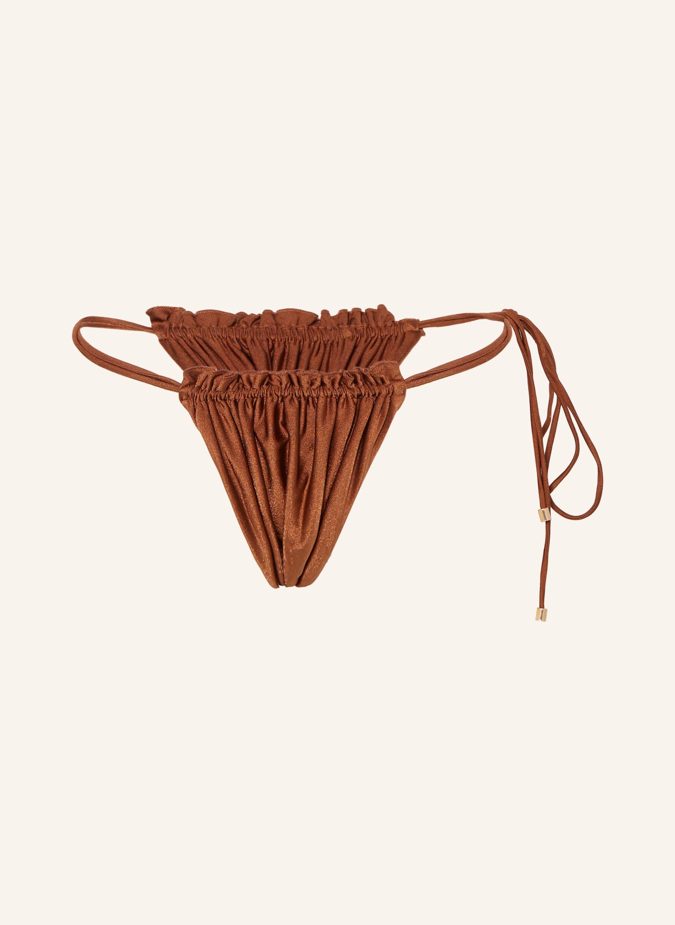 JANTHEE Berlin Triangle bikini bottoms AMY, Color: BROWN (Image 1)