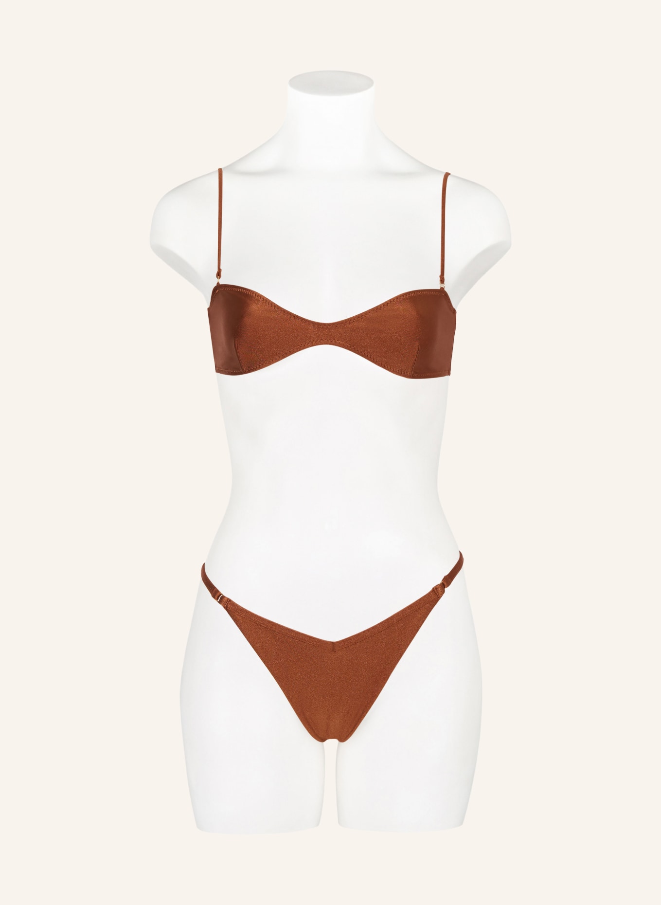 JANTHEE Berlin Bralette bikini top JAZ, Color: BROWN (Image 2)