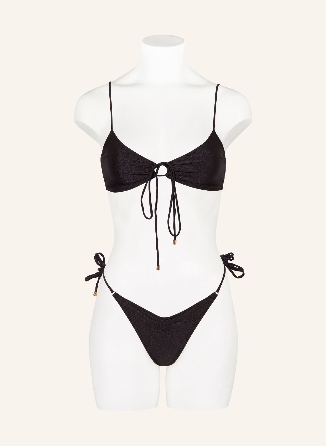 JANTHEE Berlin Bralette bikini top ZENNA, Color: BLACK (Image 2)