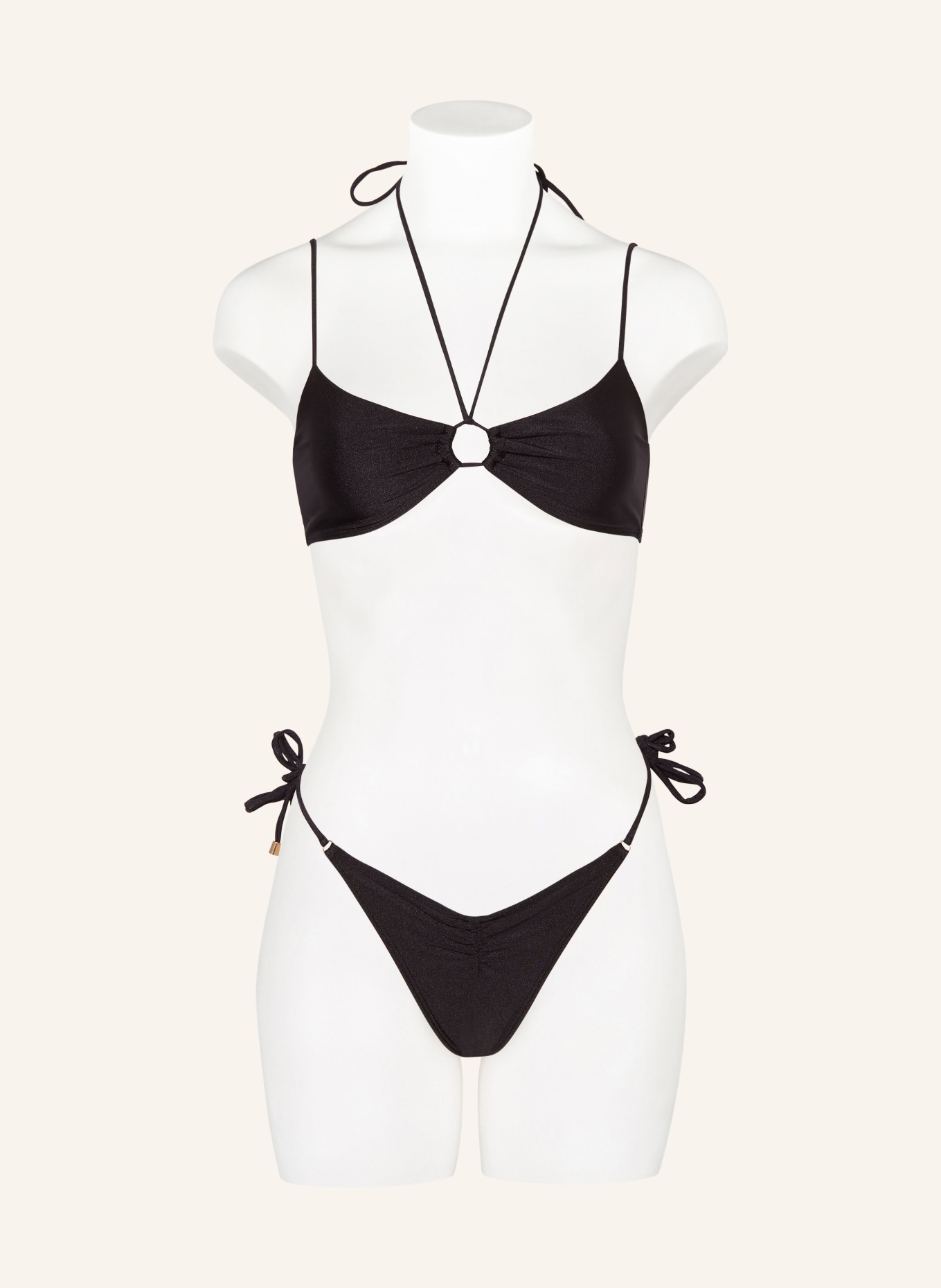 JANTHEE Berlin Bralette bikini top ZENNA, Color: BLACK (Image 4)
