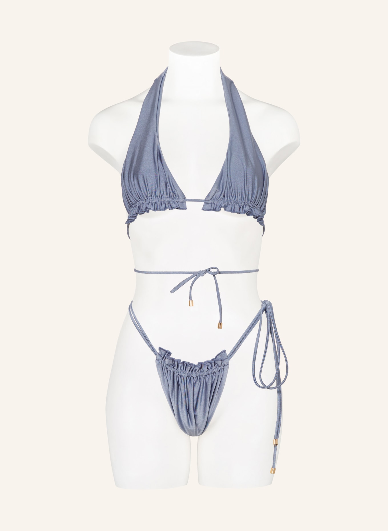 JANTHEE Berlin Neckholder-Bikini-Top OLYMPIA, Farbe: BLAUGRAU (Bild 2)