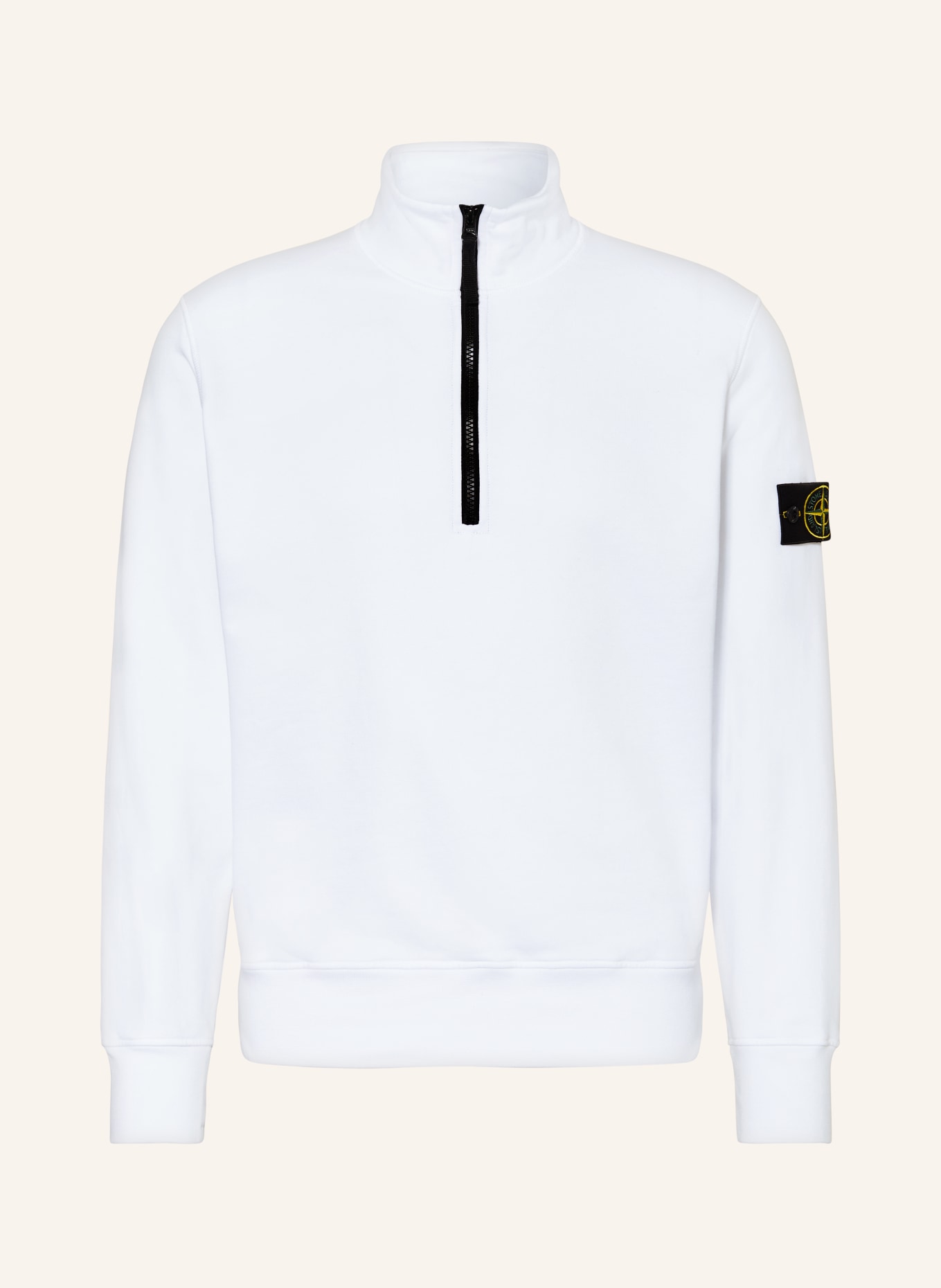 STONE ISLAND Half-zip sweater, Color: WHITE (Image 1)