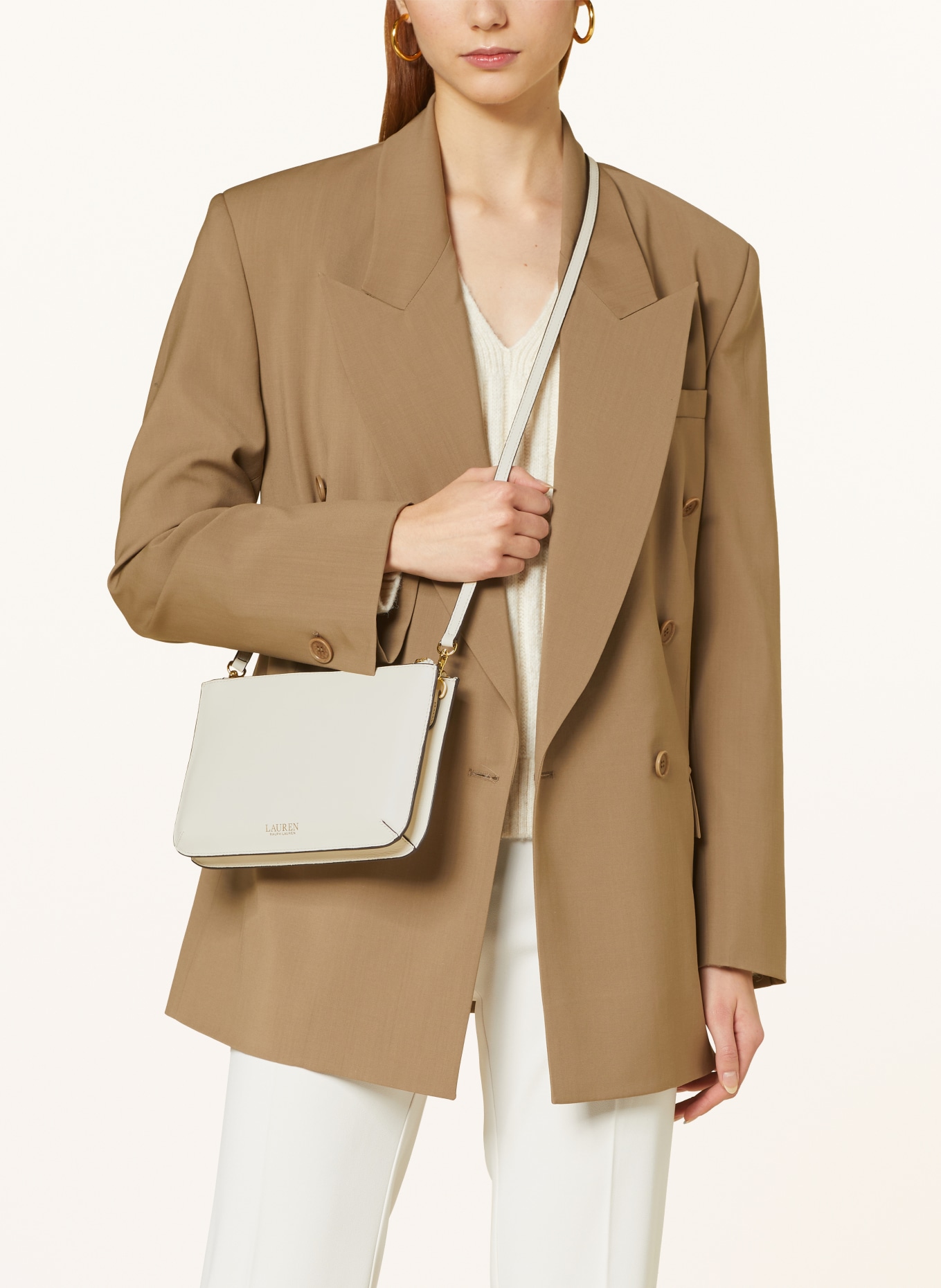 LAUREN RALPH LAUREN Crossbody bag in ecru