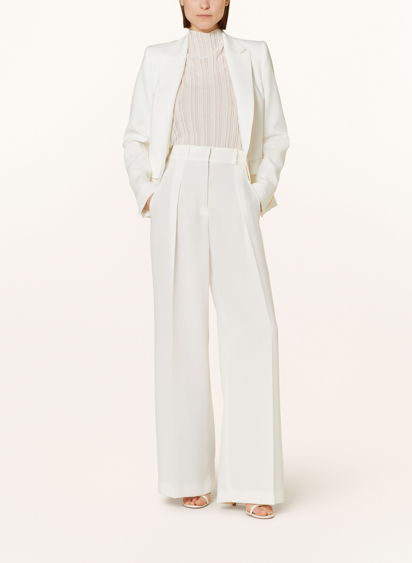 SLY 010 Wide leg trousers FLORA, Color: CREAM (Image 2)