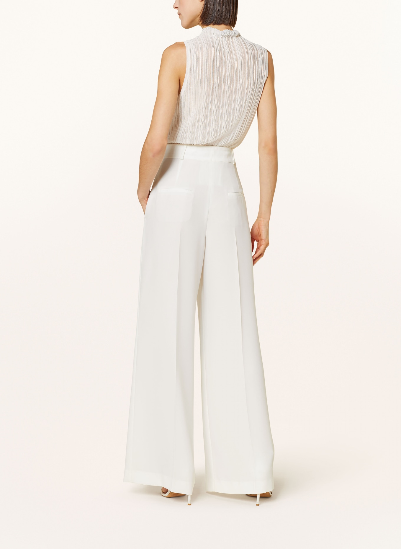 SLY 010 Wide leg trousers FLORA, Color: CREAM (Image 3)