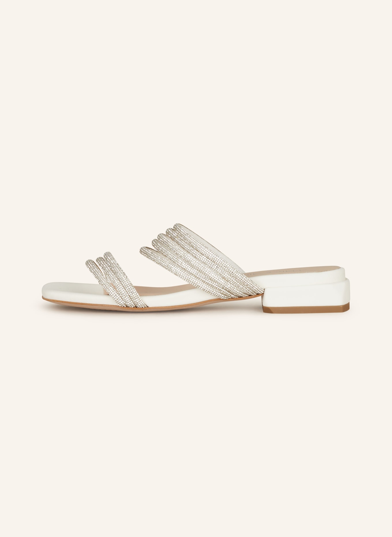 MARC CAIN Slides FINIKE with decorative gems, Color: SILVER (Image 4)