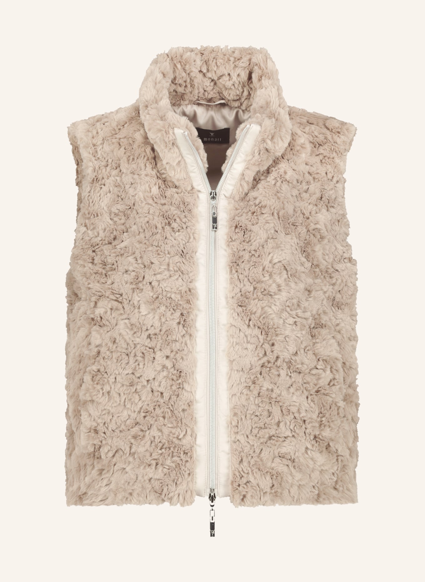 monari Faux fur vest, Color: BROWN (Image 1)