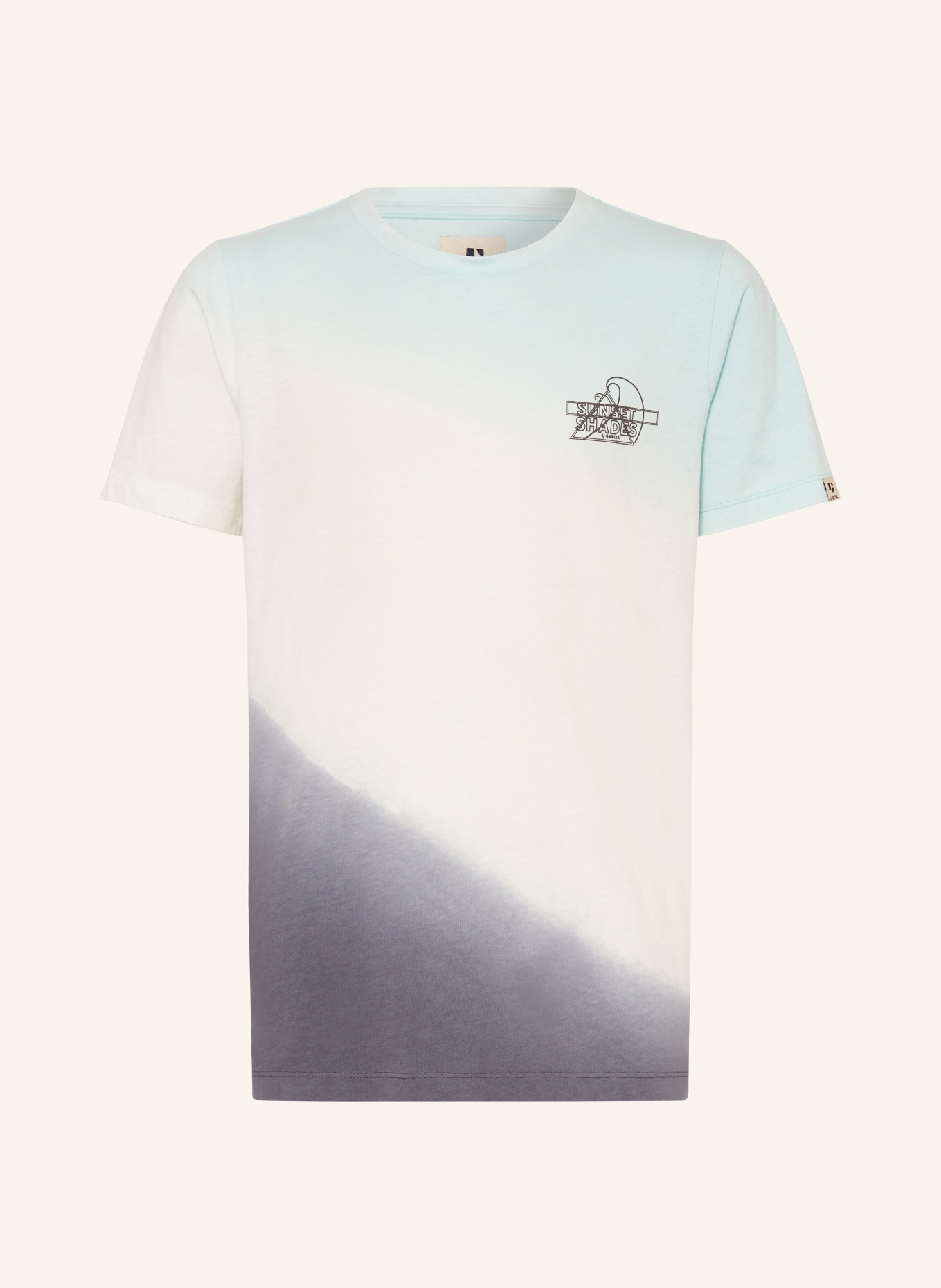 GARCIA T-Shirt, Farbe: MINT/ WEISS/ DUNKELGRAU (Bild 1)