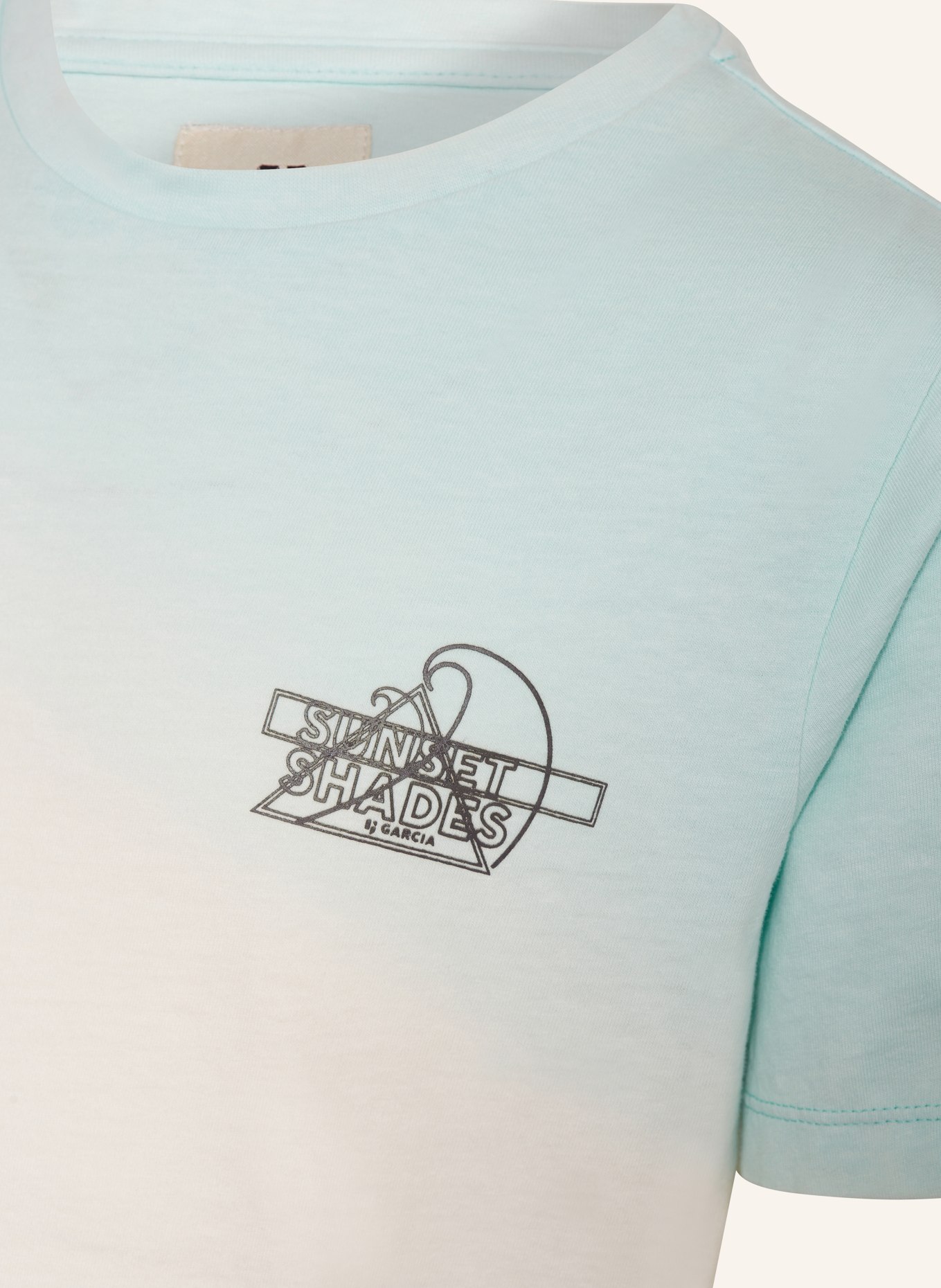GARCIA T-Shirt, Farbe: MINT/ WEISS/ DUNKELGRAU (Bild 3)
