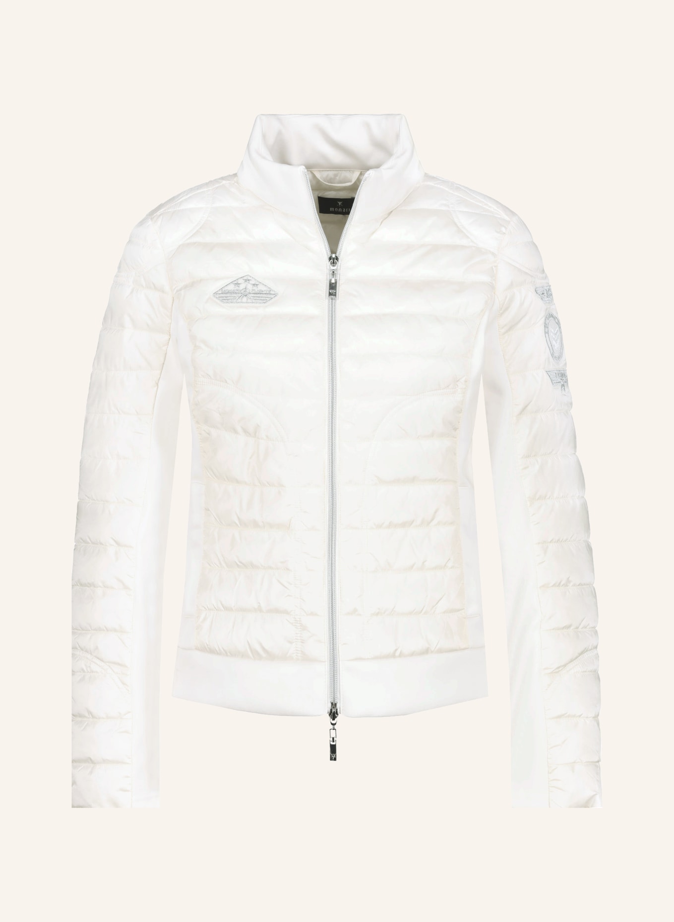 monari Quilted jacket in mixed materials, Color: CREAM (Image 1)