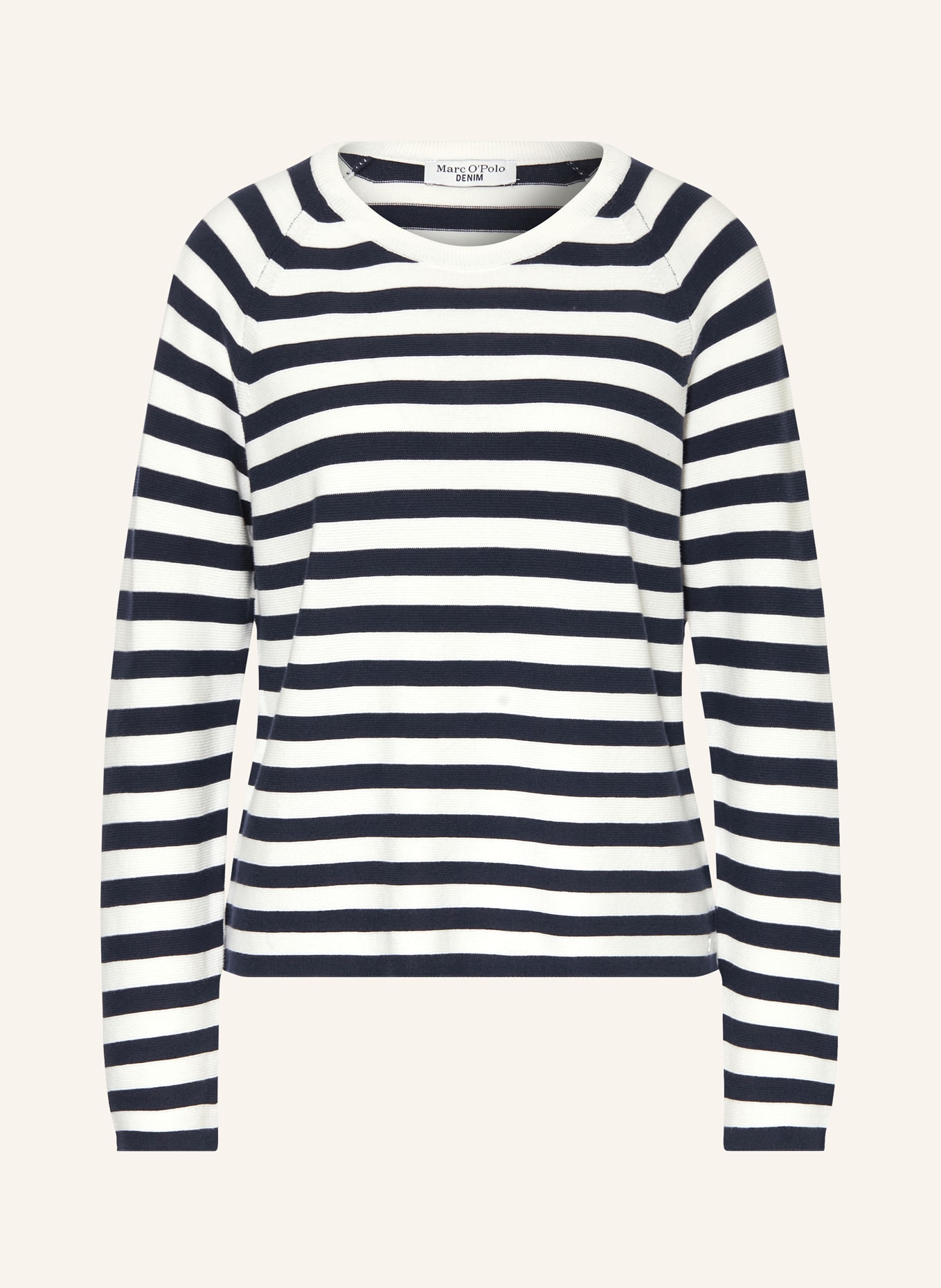 Marc O'Polo DENIM Sweater, Color: WHITE/ DARK BLUE (Image 1)