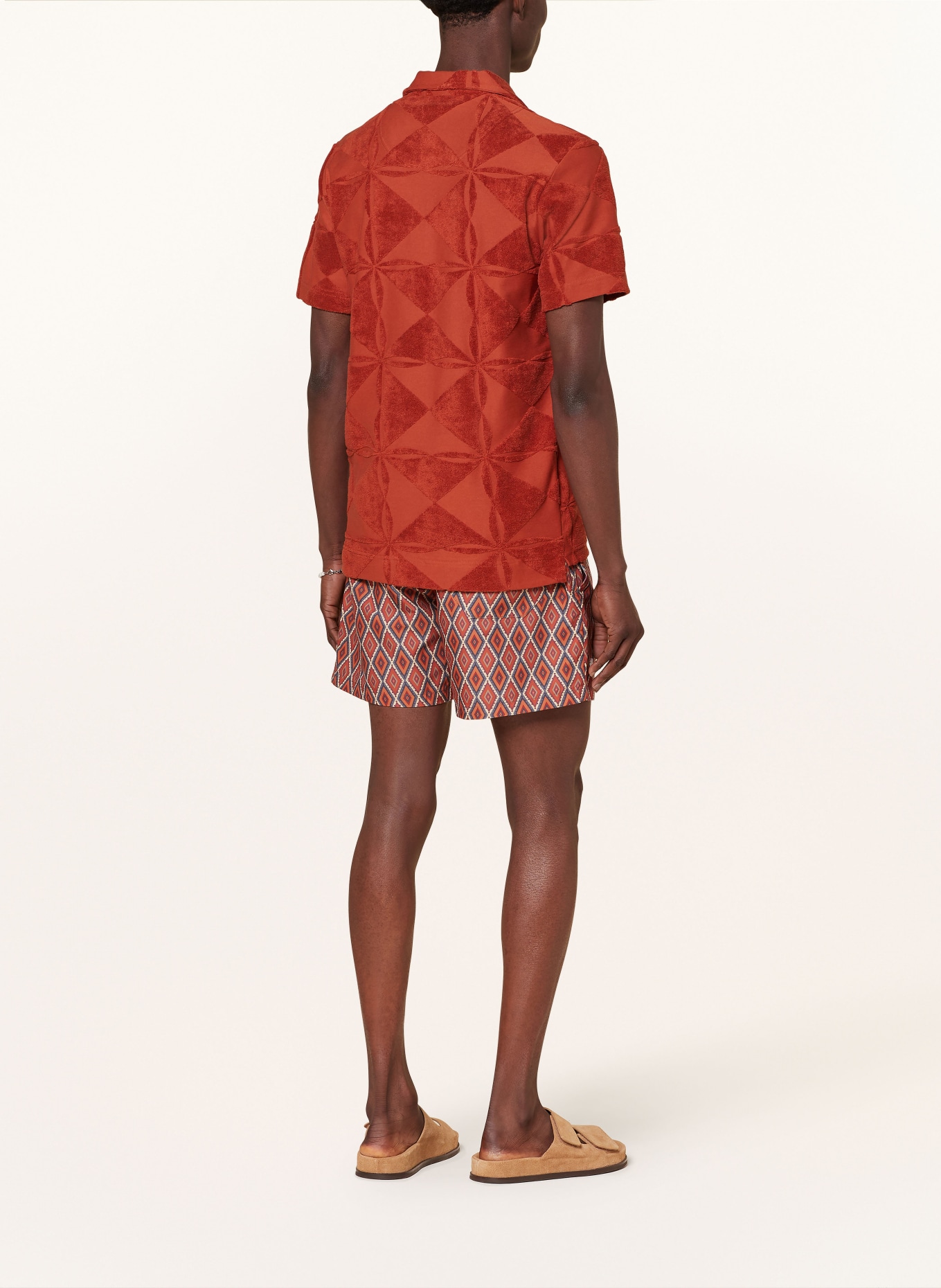OAS Resorthemd PLATEAU Comfort Fit aus Frottee, Farbe: COGNAC (Bild 3)