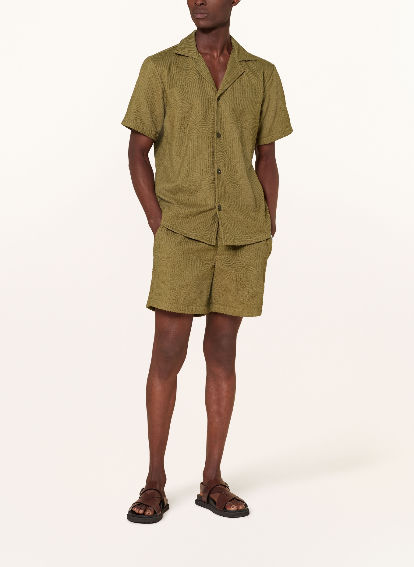 OAS Terry cloth shorts ZABYRINTH, Color: OLIVE (Image 2)