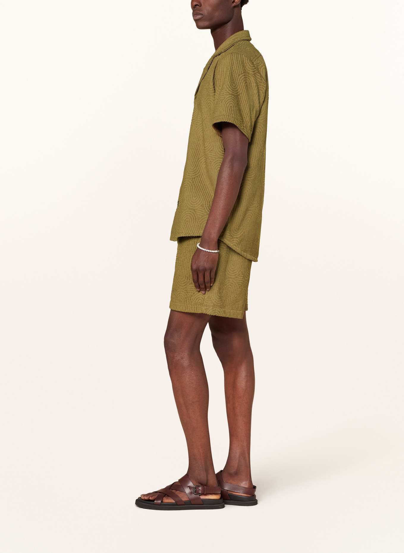 OAS Terry cloth shorts ZABYRINTH, Color: OLIVE (Image 4)