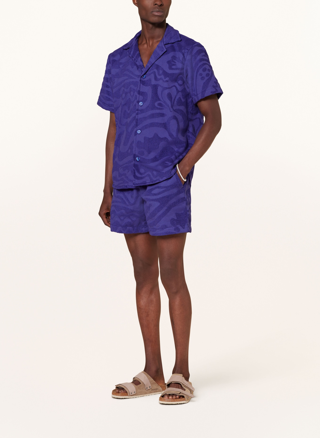 OAS Resort shirt RAPTURE comfort fit in terry cloth, Color: DARK PURPLE (Image 2)
