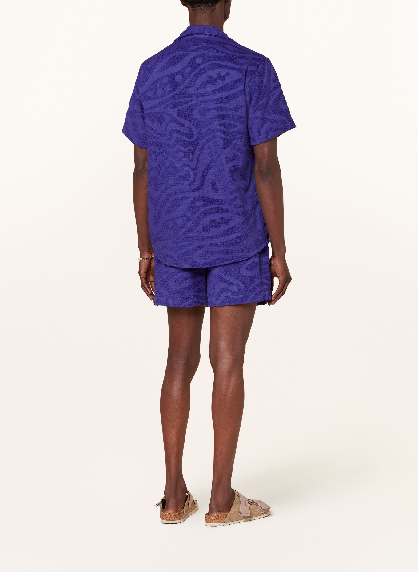 OAS Resort shirt RAPTURE comfort fit in terry cloth, Color: DARK PURPLE (Image 3)