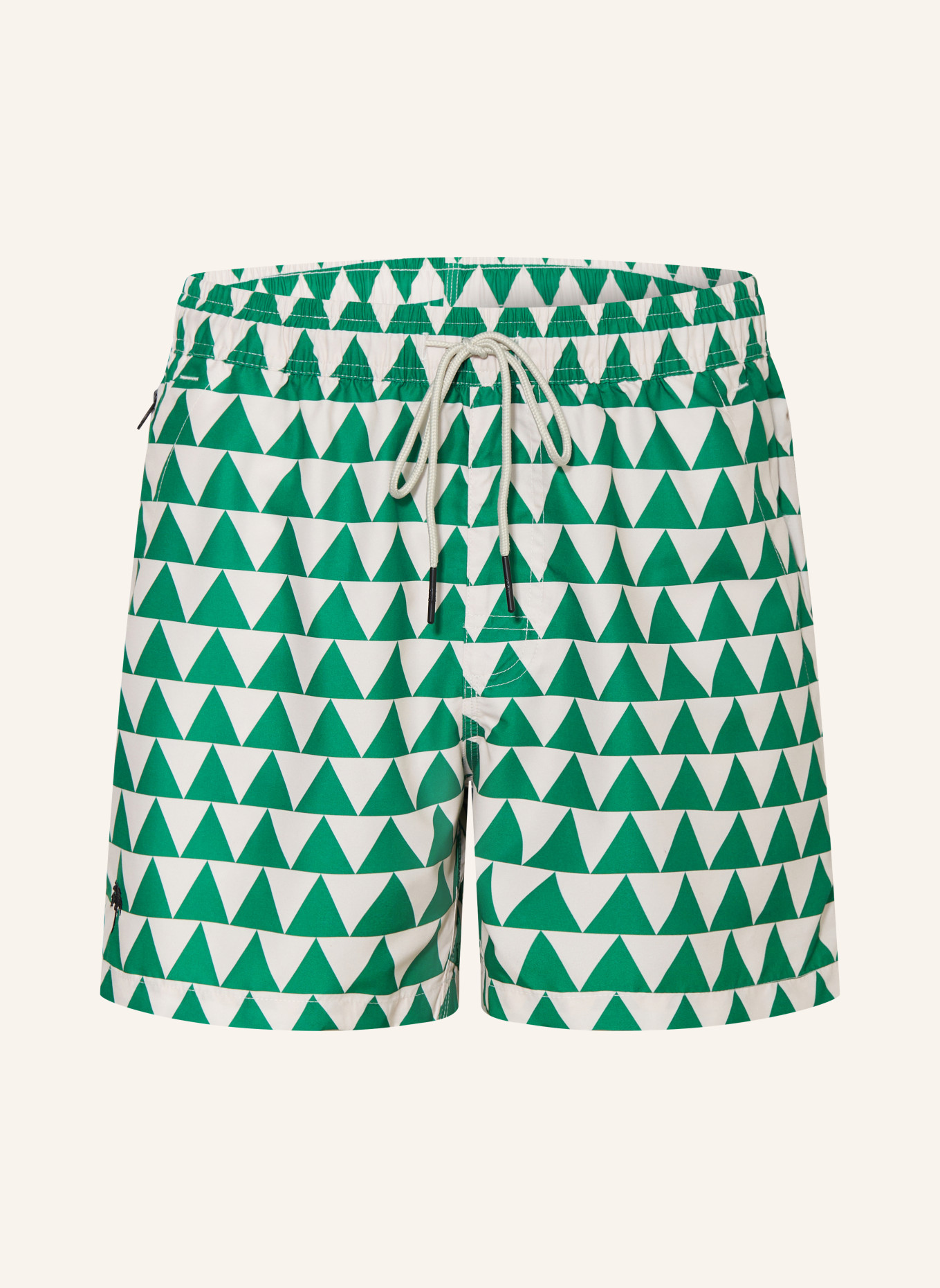 OAS Swim shorts TRIANGLE JUNGLE, Color: GREEN/ ECRU (Image 1)