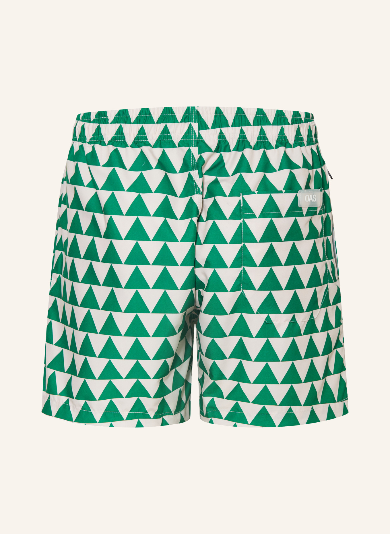 OAS Swim shorts TRIANGLE JUNGLE, Color: GREEN/ ECRU (Image 2)
