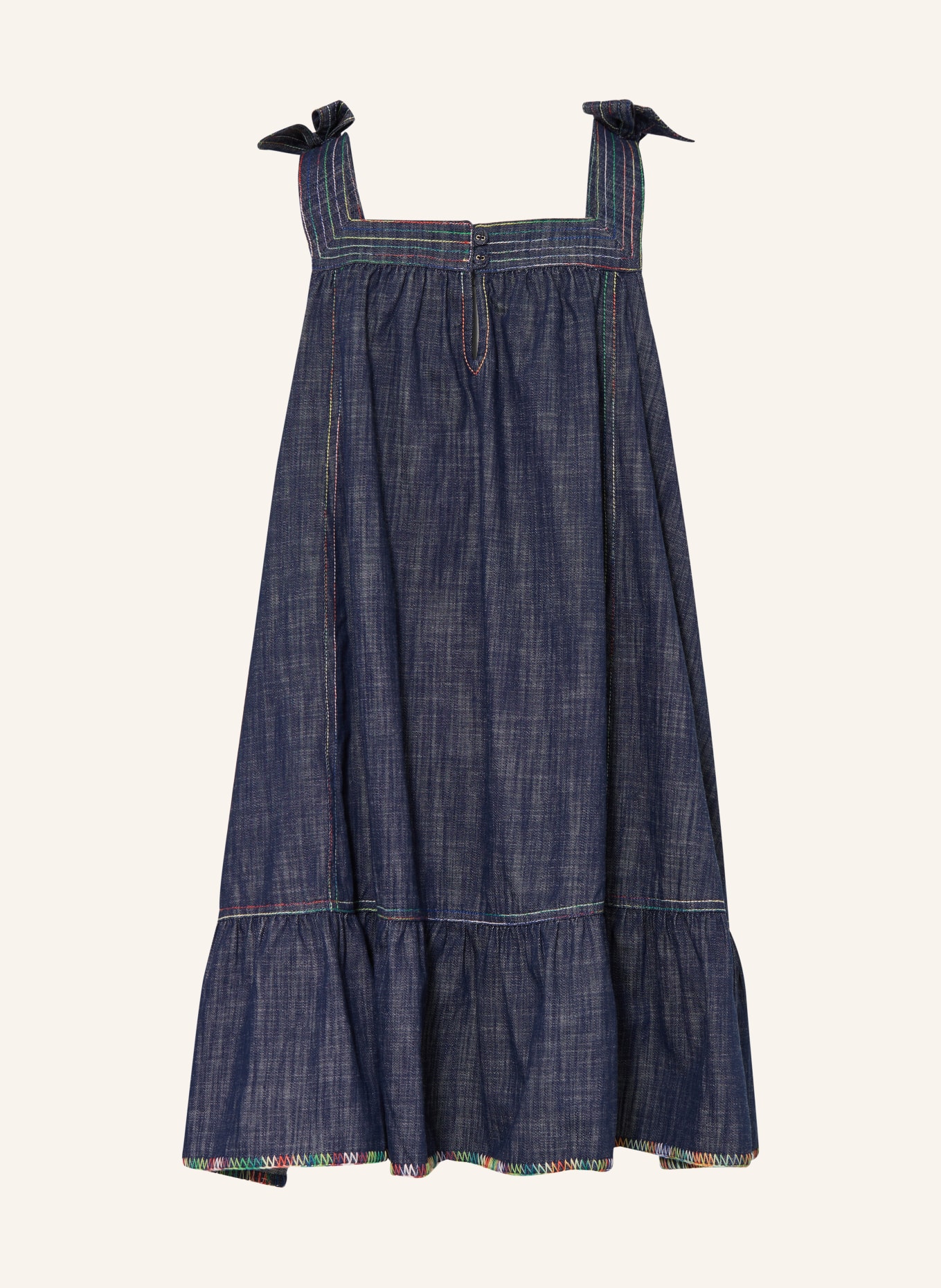 ZIMMERMANN Sukienka jeansowa ALIGHT z wolantami, Kolor: NIEBIESKI (Obrazek 2)