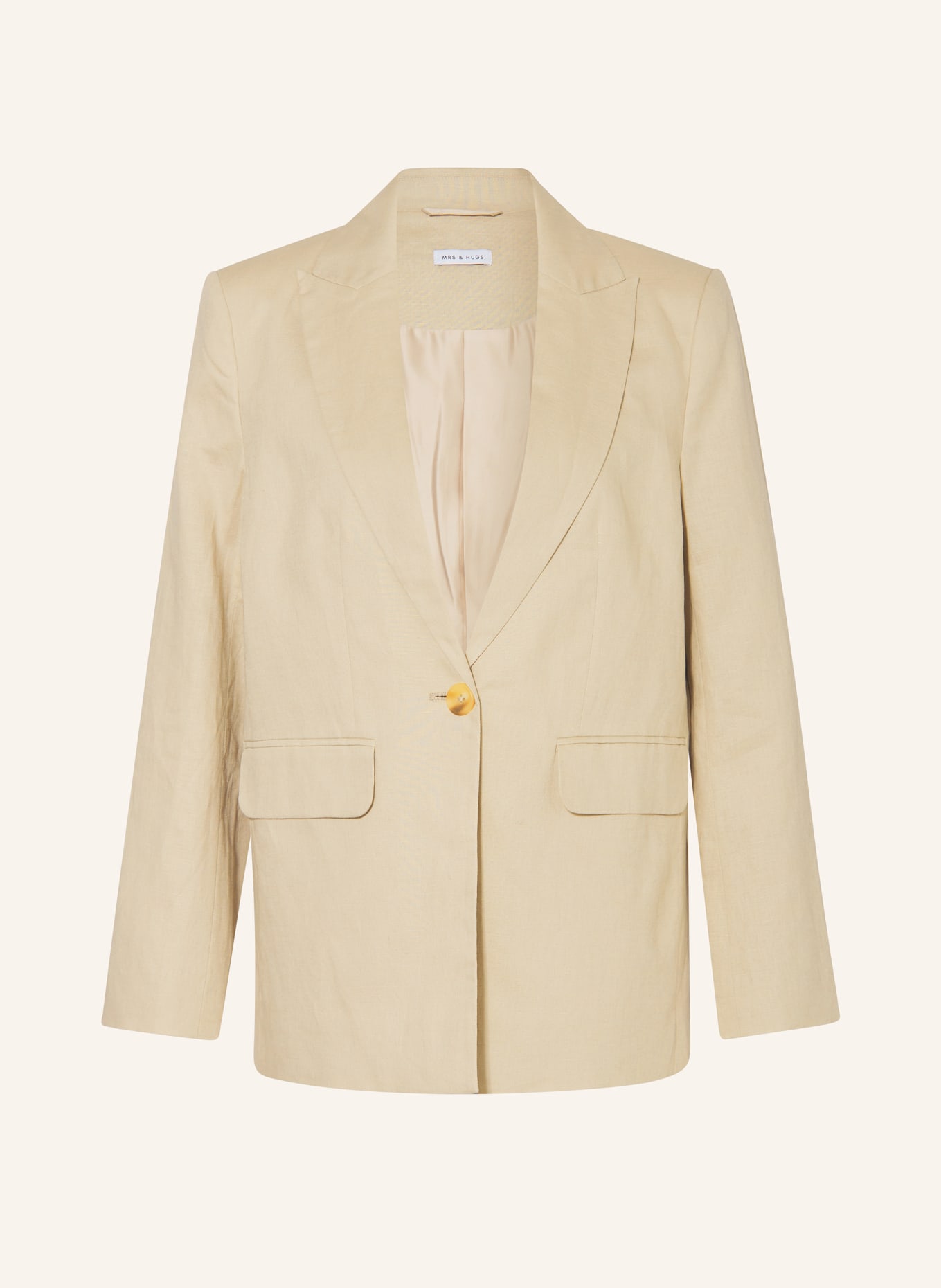 MRS & HUGS Blazer mit Leinen, Farbe: BEIGE (Bild 1)