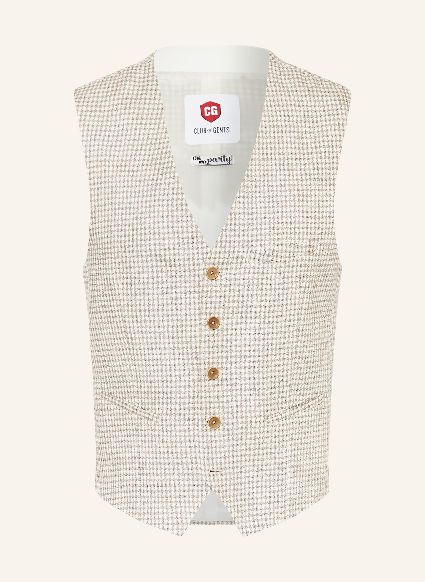 CG - CLUB of GENTS Suit vest slim fit, Color: 71 BRAUN HELL (Image 1)