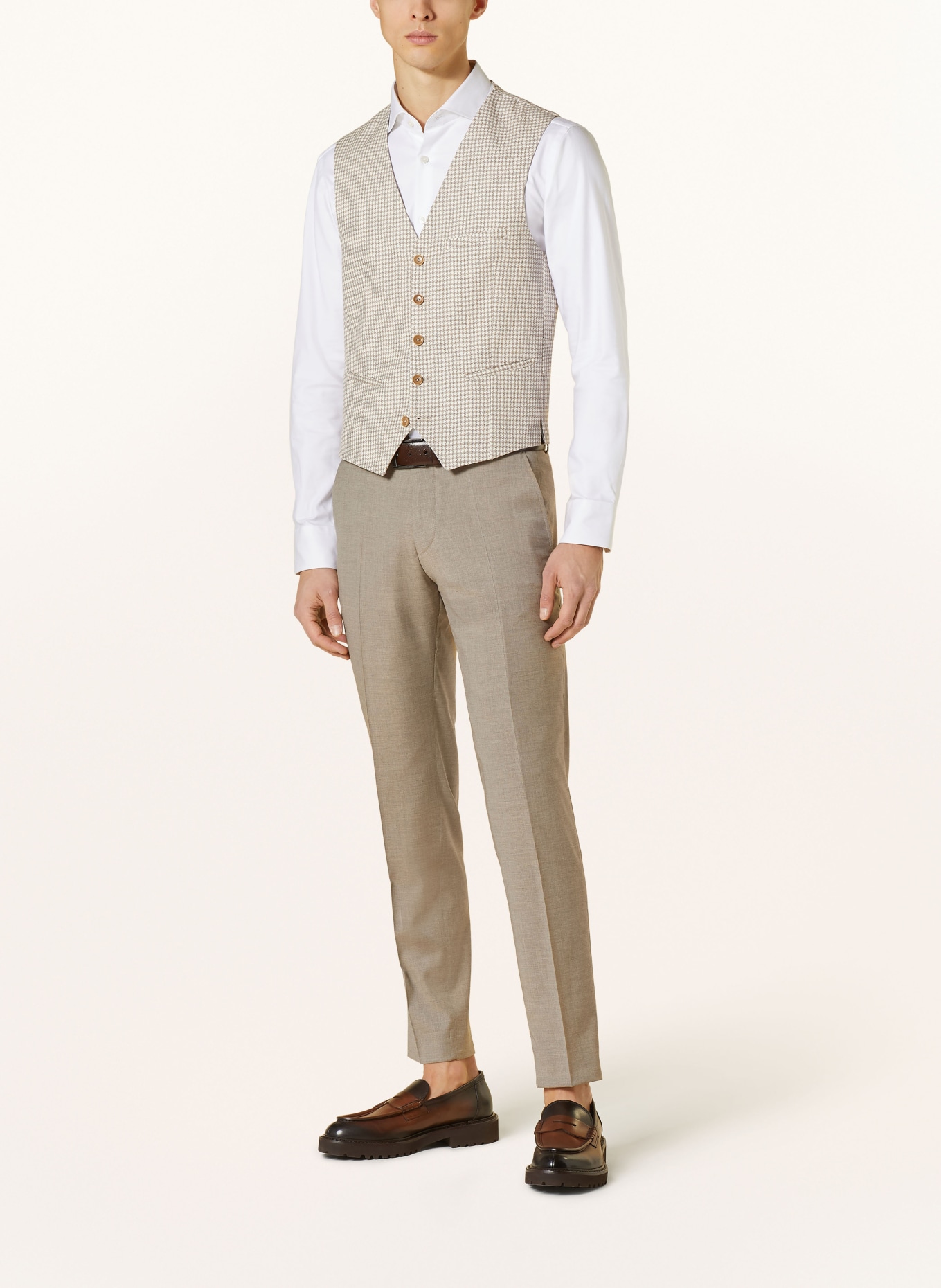 CG - CLUB of GENTS Suit vest slim fit, Color: 71 BRAUN HELL (Image 2)