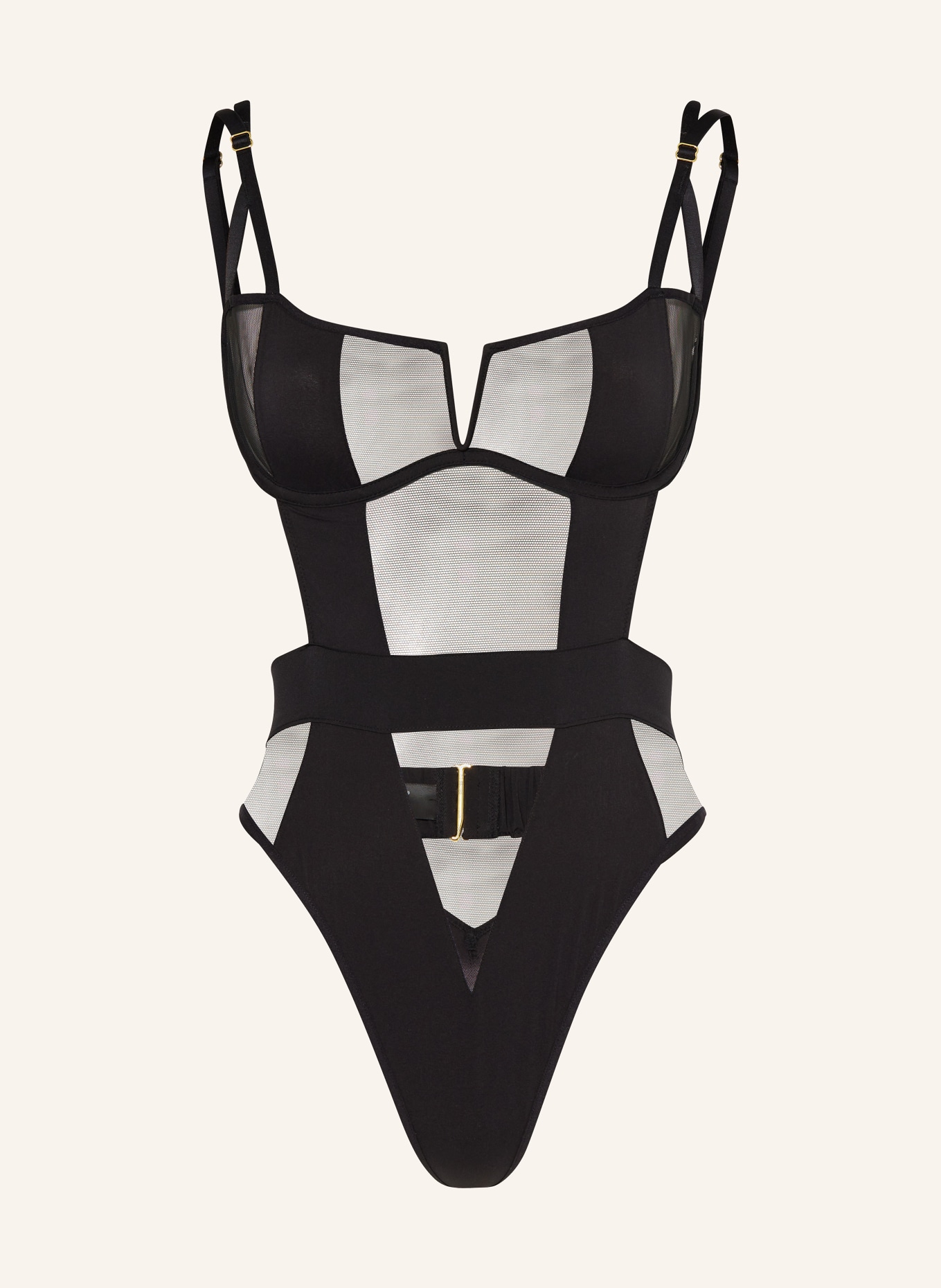 BLUEBELLA Thong bodysuit ORLA, Color: BLACK (Image 1)