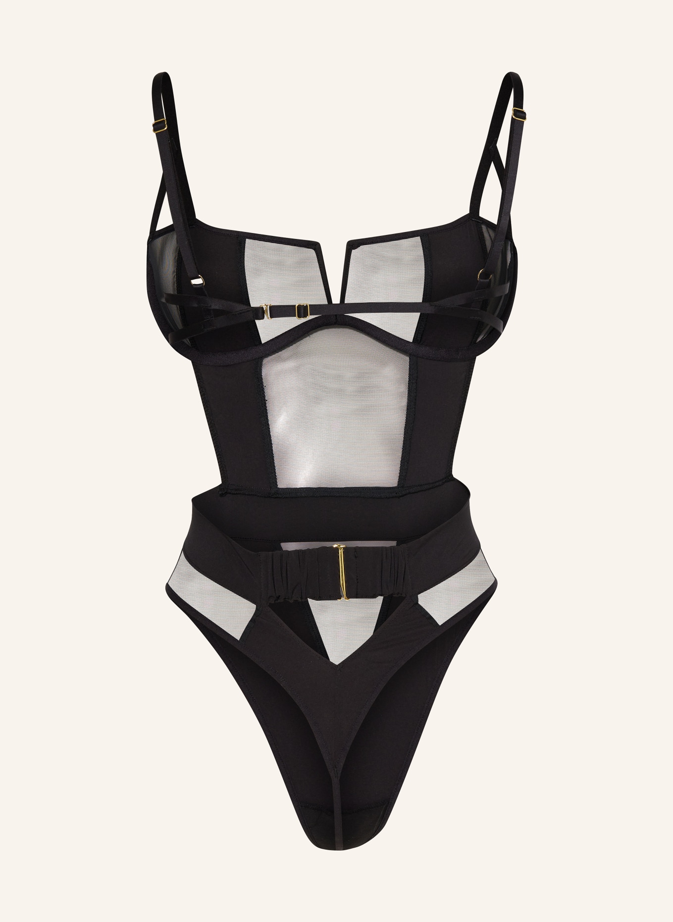 BLUEBELLA Thong bodysuit ORLA, Color: BLACK (Image 2)