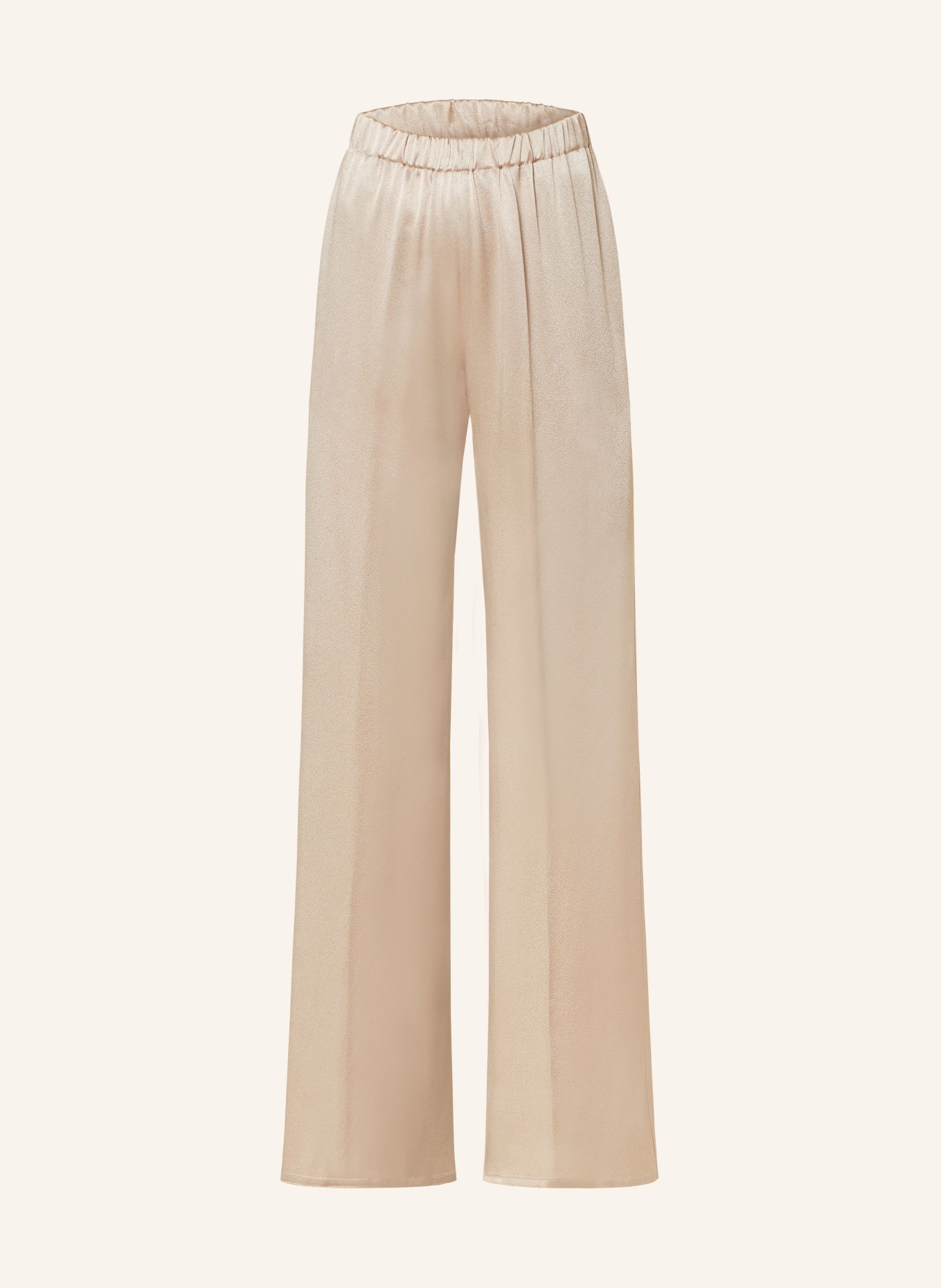 ANTONELLI firenze Wide leg trousers TALIA with silk, Color: TAUPE (Image 1)