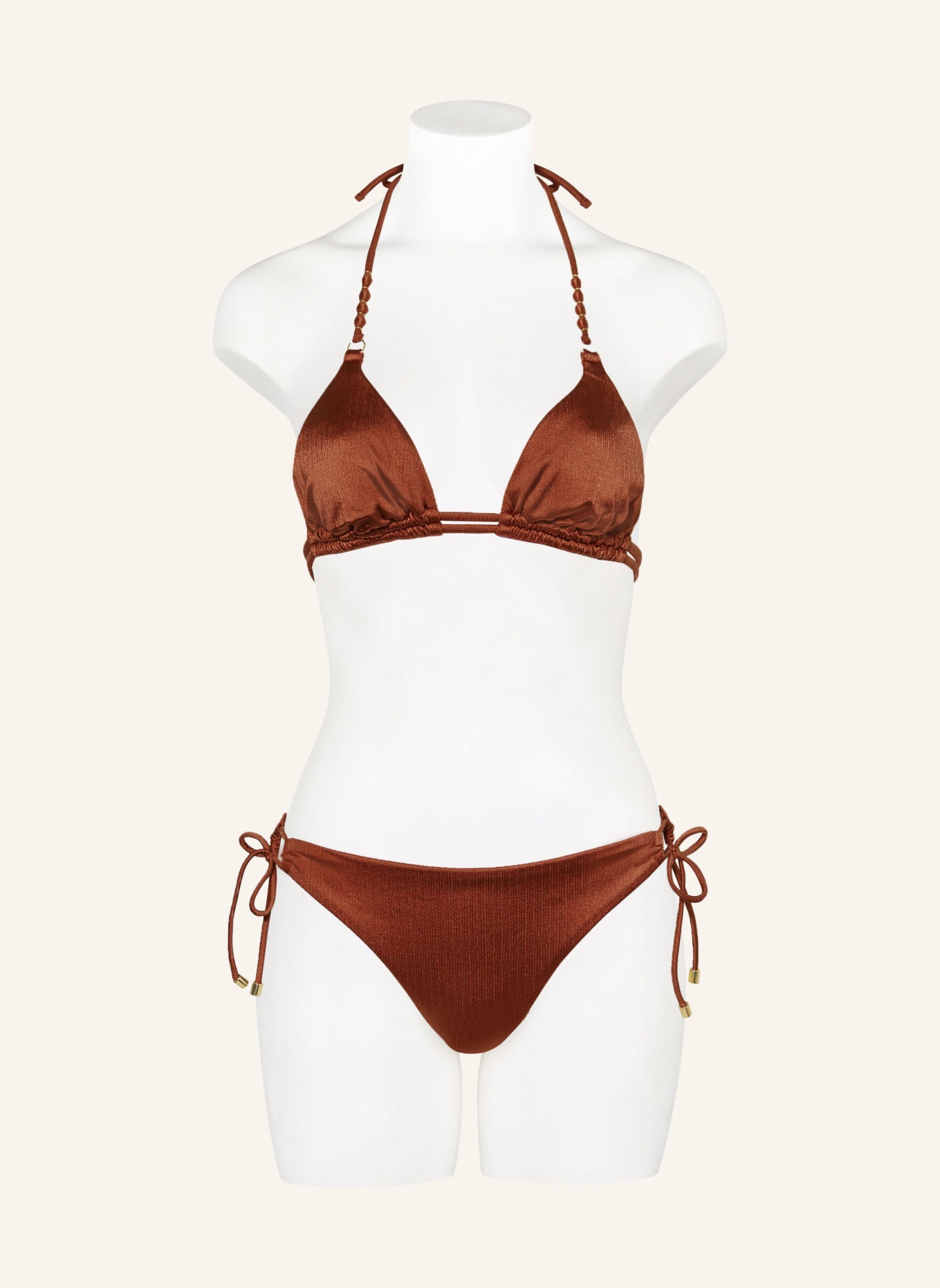 CYELL Triangle bikini top TREASURE CEDAR, Color: DARK ORANGE (Image 3)