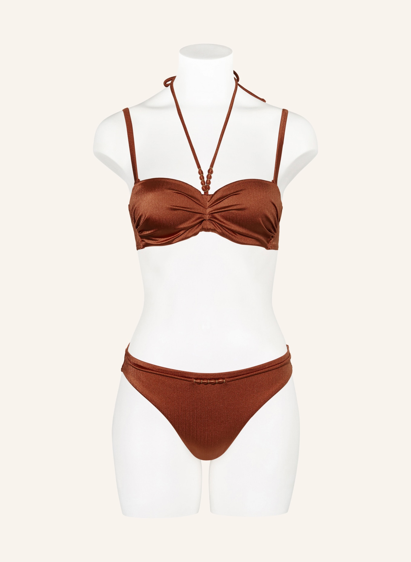 CYELL Bandeau bikini top TREASURE CEDAR, Color: DARK ORANGE (Image 2)