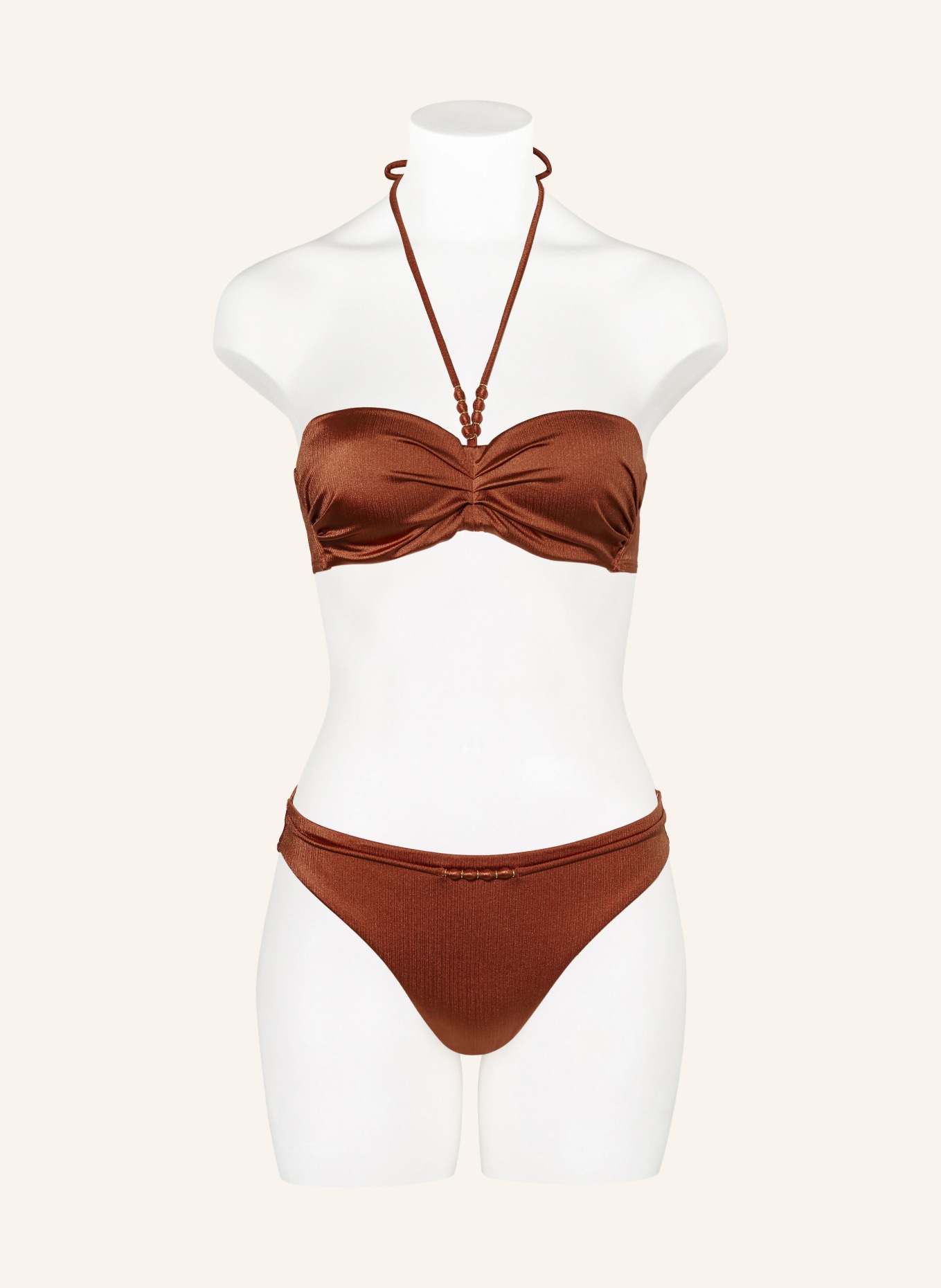 CYELL Bandeau bikini top TREASURE CEDAR, Color: DARK ORANGE (Image 4)