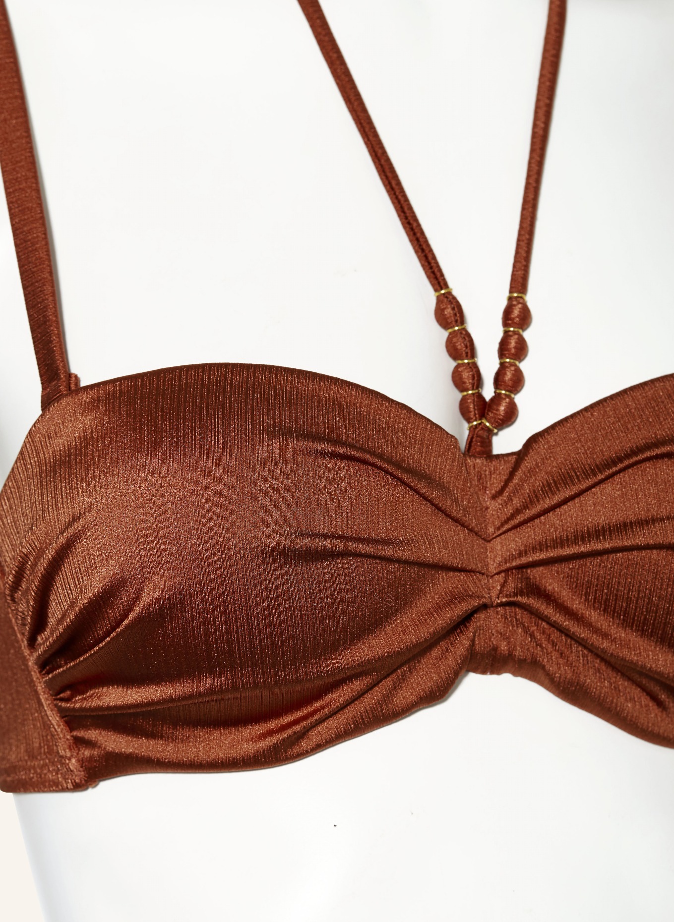 CYELL Bandeau bikini top TREASURE CEDAR, Color: DARK ORANGE (Image 8)