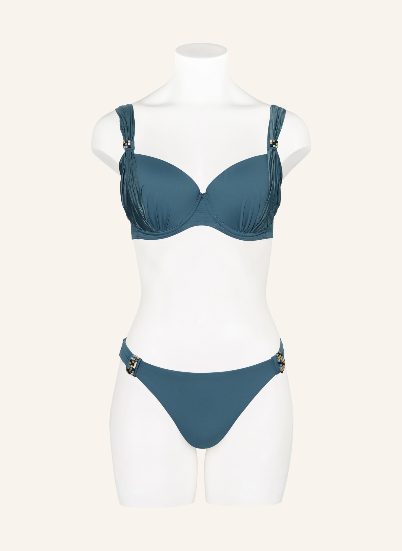 CYELL Basic bikini bottoms SUMMER SILENCE with decorative gems, Color: BLUE (Image 2)