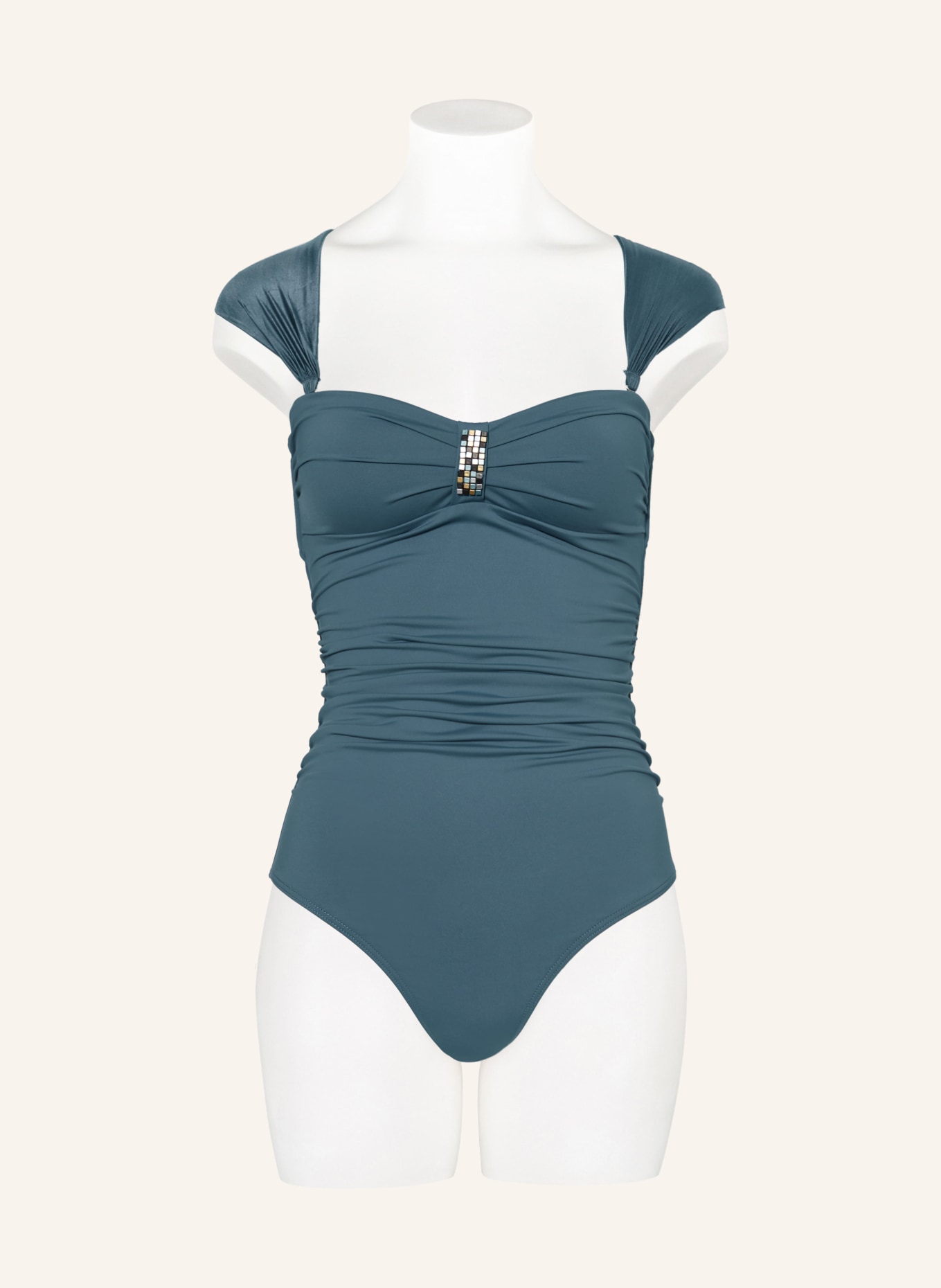 CYELL Swimsuit SUMMER SILENCE with decorative gems, Color: BLUE GRAY (Image 2)