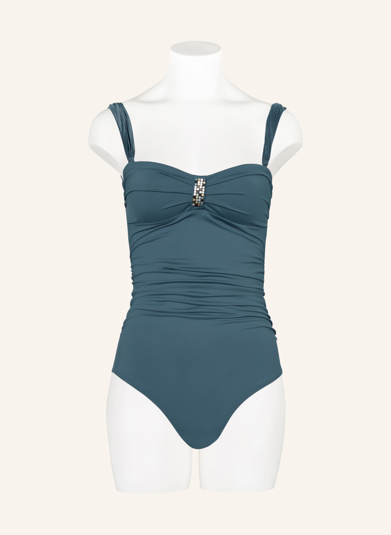 CYELL Swimsuit SUMMER SILENCE with decorative gems, Color: BLUE GRAY (Image 4)