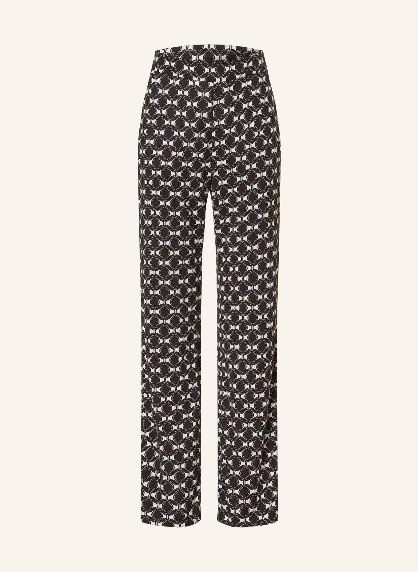 MAC Wide leg trousers CHIARA made of jersey, Color: BLACK/ WHITE (Image 1)