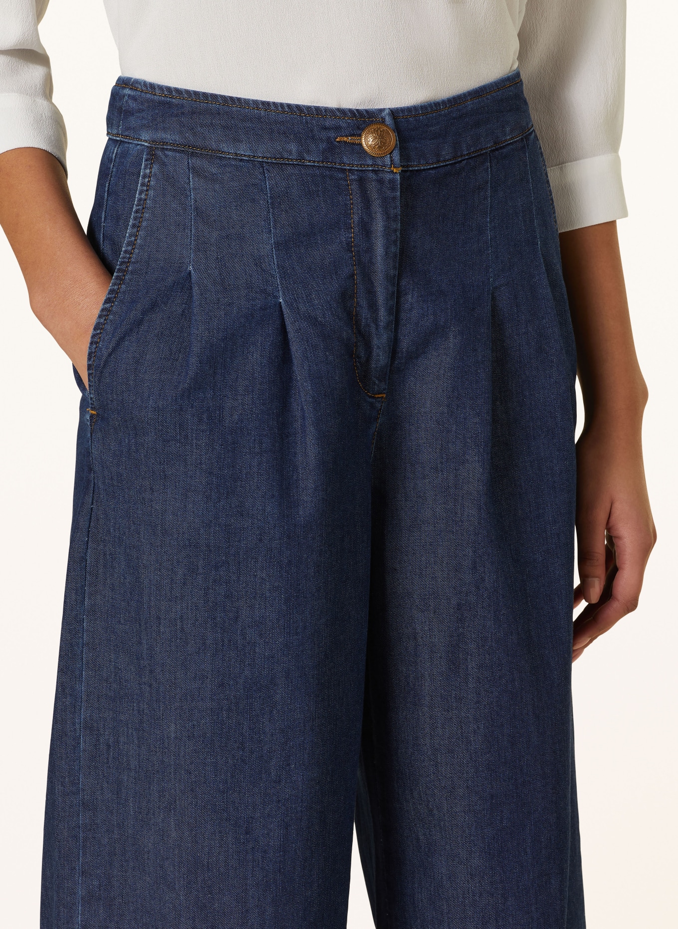 MORE & MORE Straight Jeans, Farbe: 0963 DARK BLUE DENIM (Bild 5)