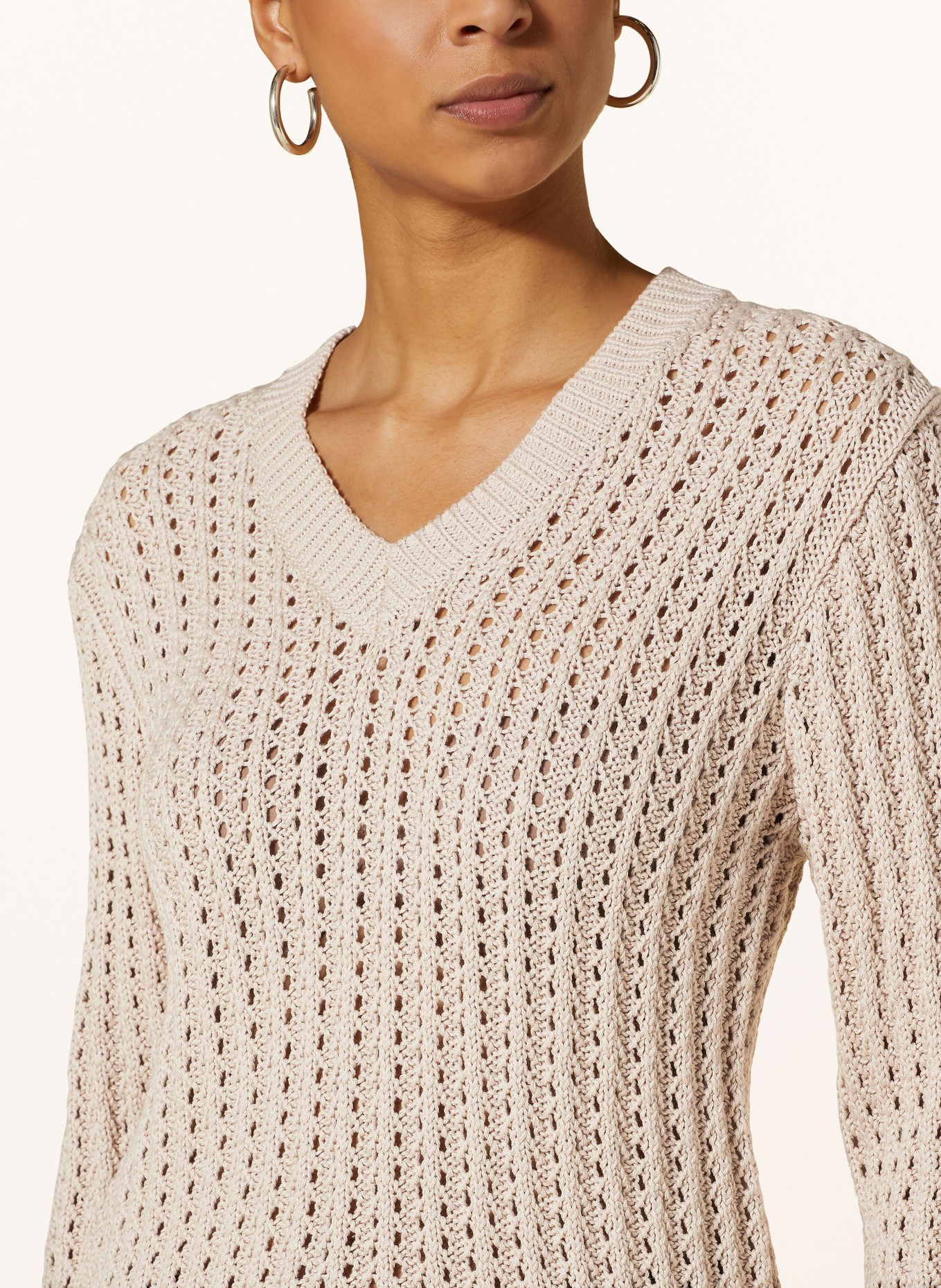 MORE & MORE Sweater with 3/4 sleeves, Color: BEIGE (Image 4)