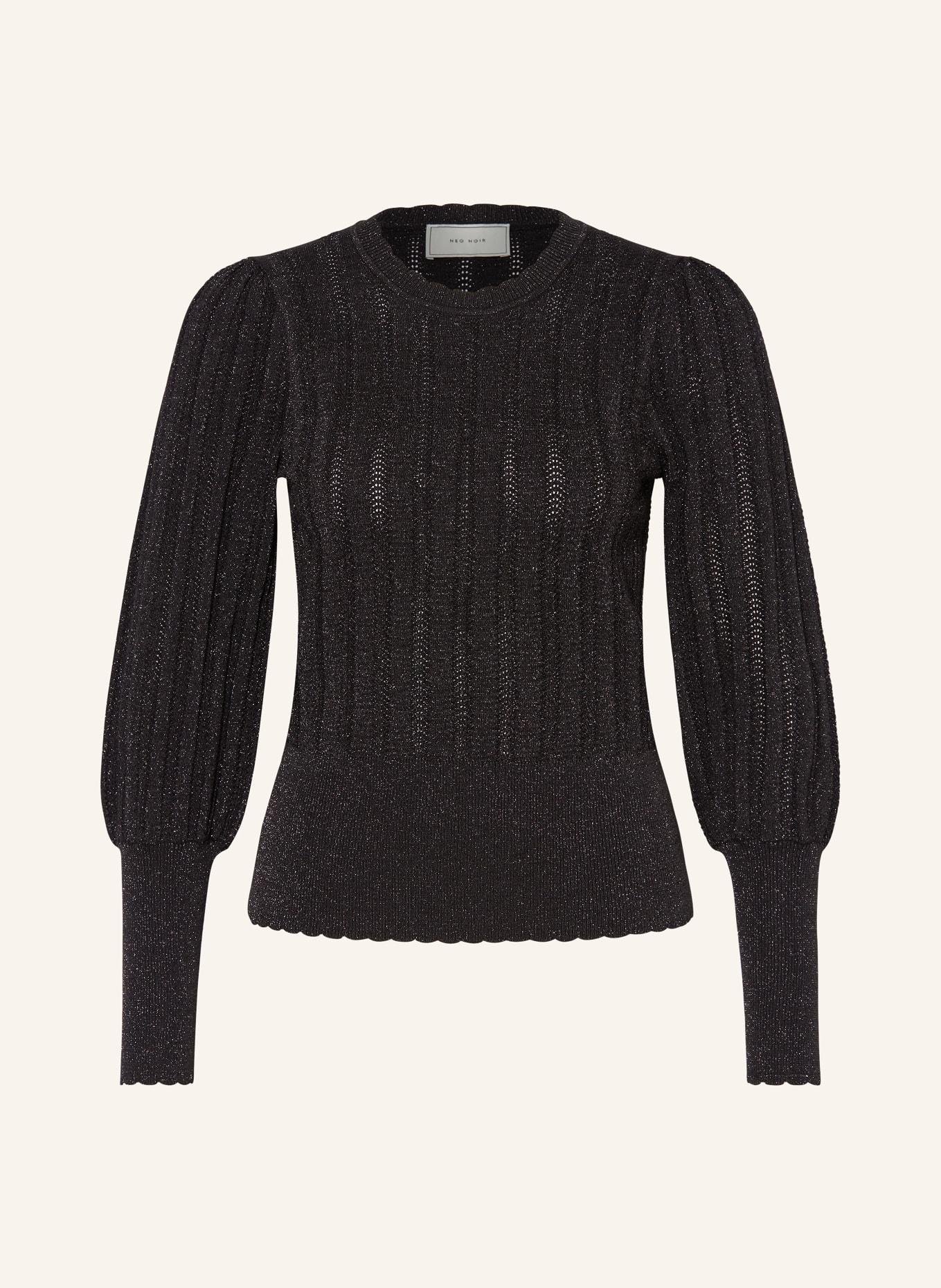 NEO NOIR Sweater DARY with glitter thread, Color: BLACK (Image 1)