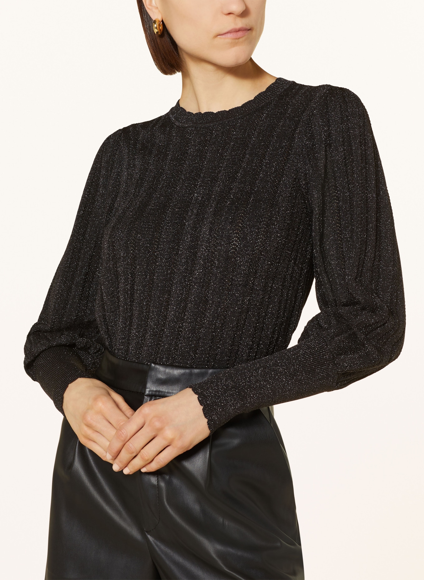 NEO NOIR Sweater DARY with glitter thread, Color: BLACK (Image 4)