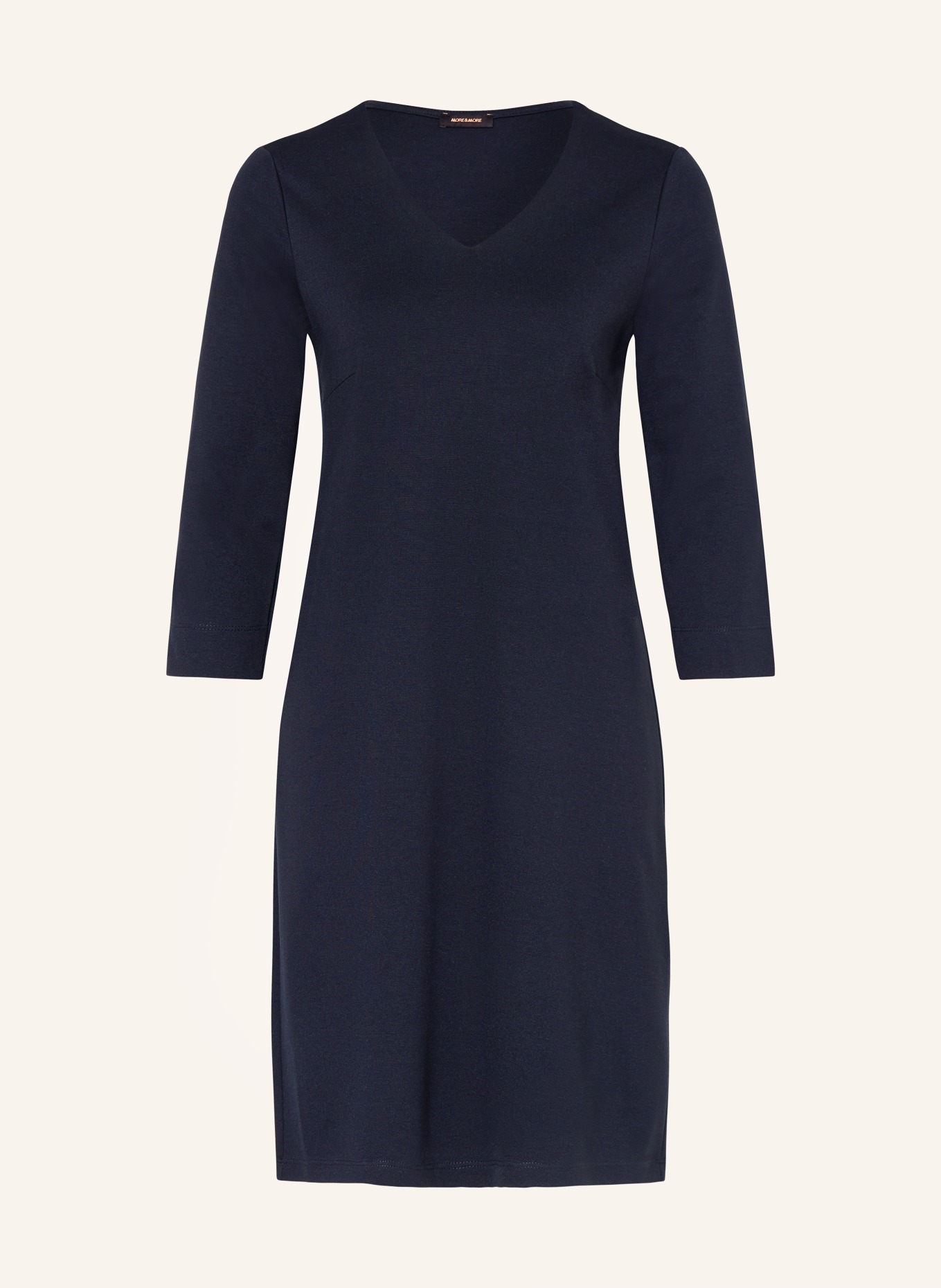 MORE & MORE Jersey dress with 3/4 sleeves, Color: DARK BLUE (Image 1)