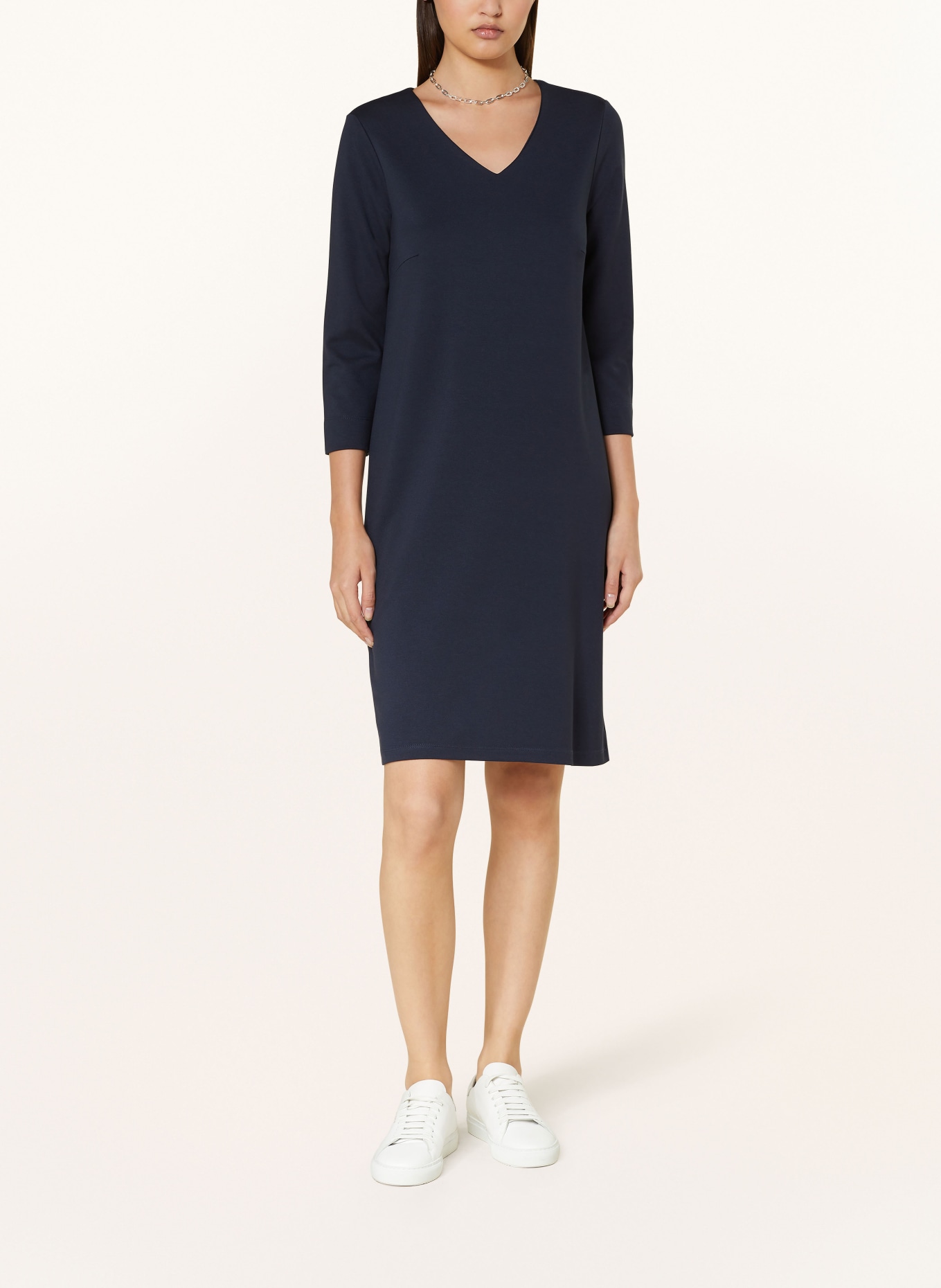MORE & MORE Jersey dress with 3/4 sleeves, Color: DARK BLUE (Image 2)