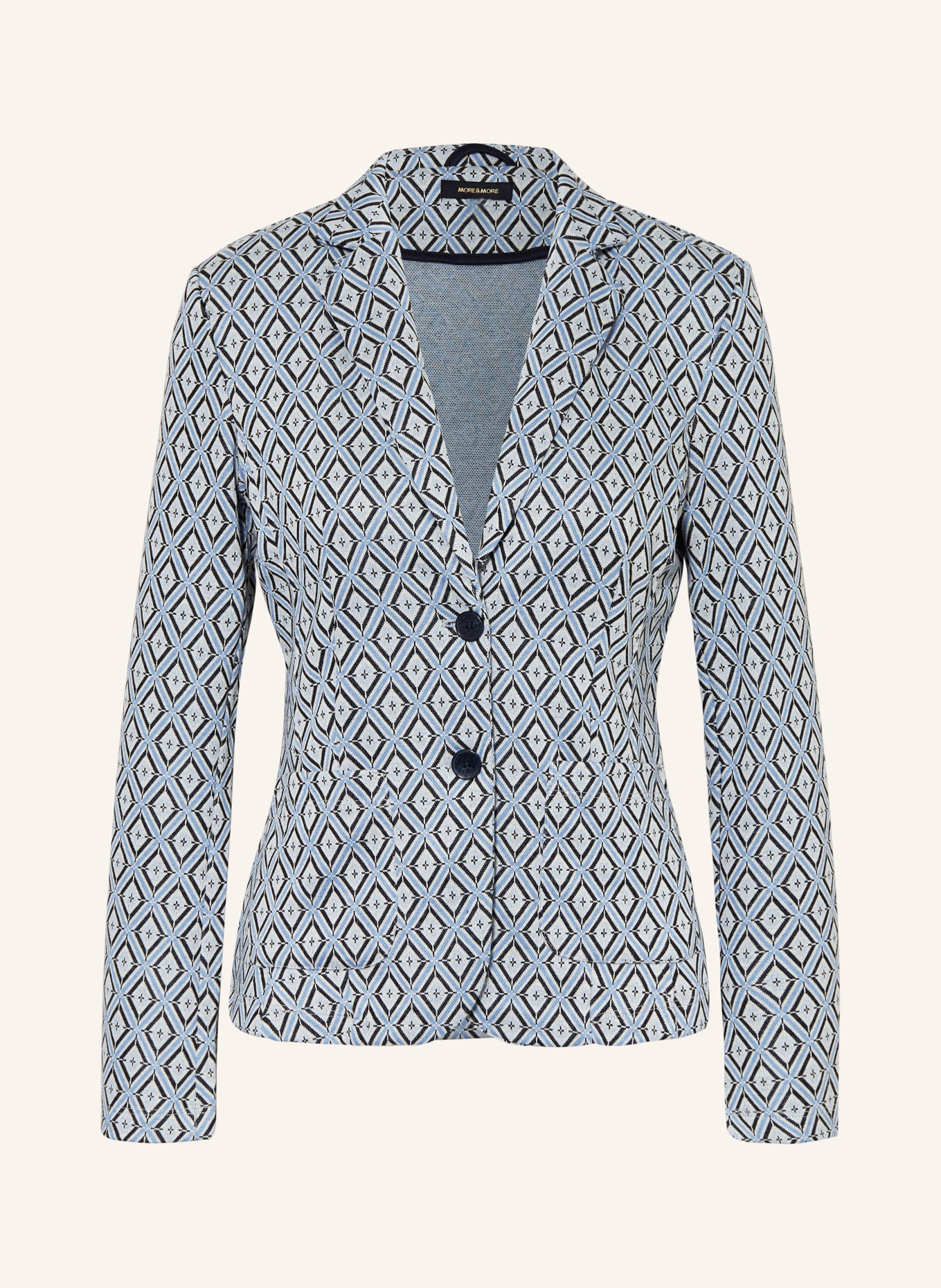 MORE & MORE Jersey blazer, Color: LIGHT BLUE/ GRAY (Image 1)