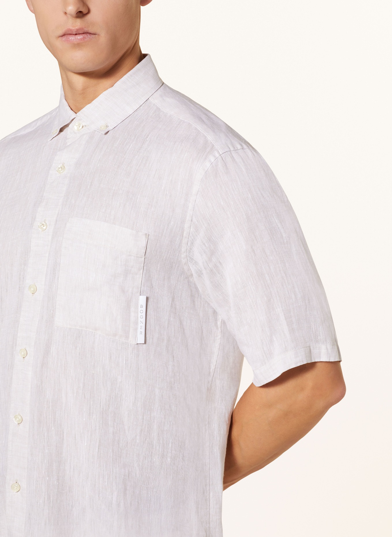 BOGNER Short sleeve shirt LYKOS regular fit made of linen, Color: CREAM (Image 4)
