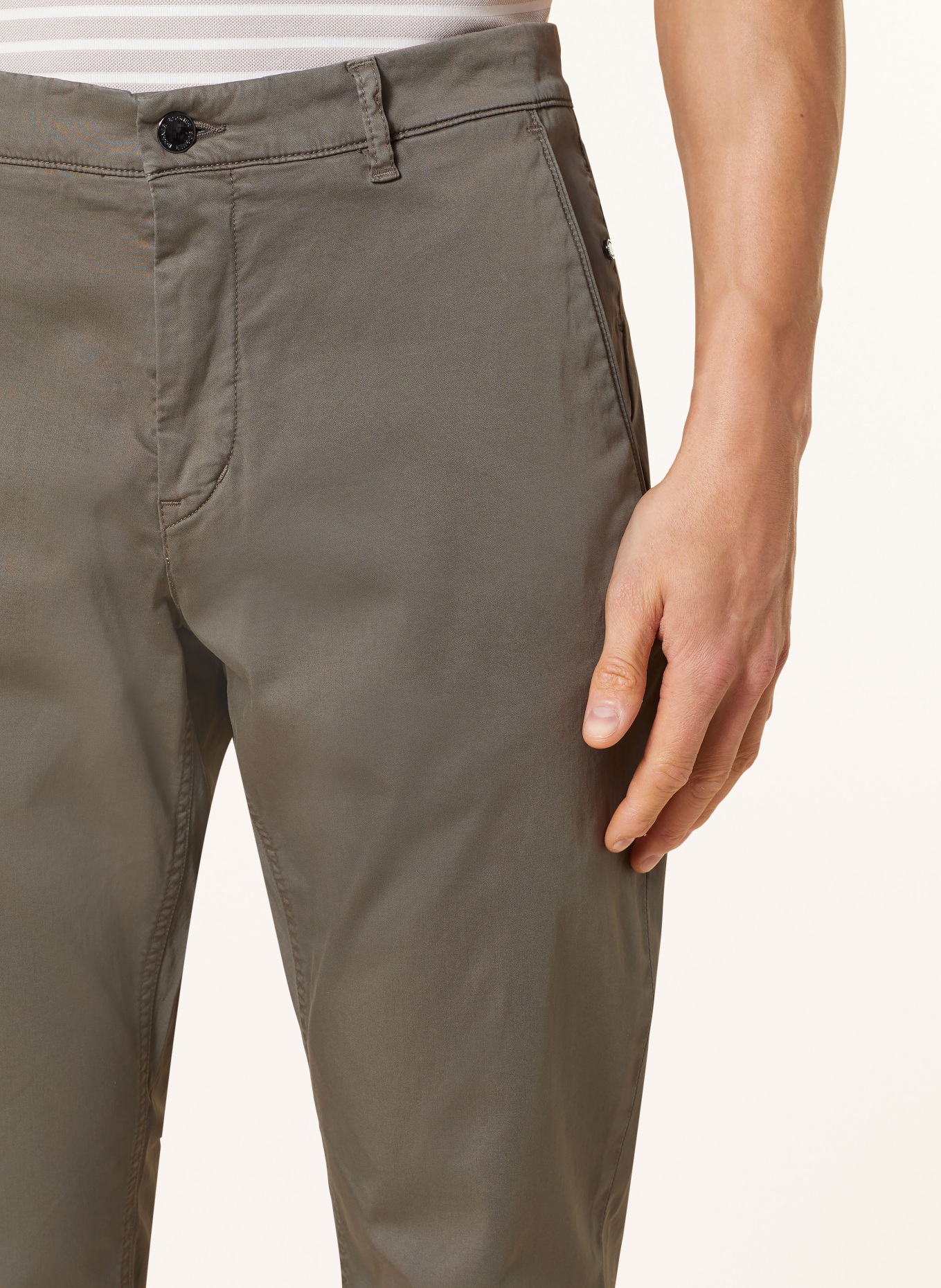 BOGNER Chino kalhoty NIKO-G9 Extra Slim Fit, Barva: KHAKI (Obrázek 5)