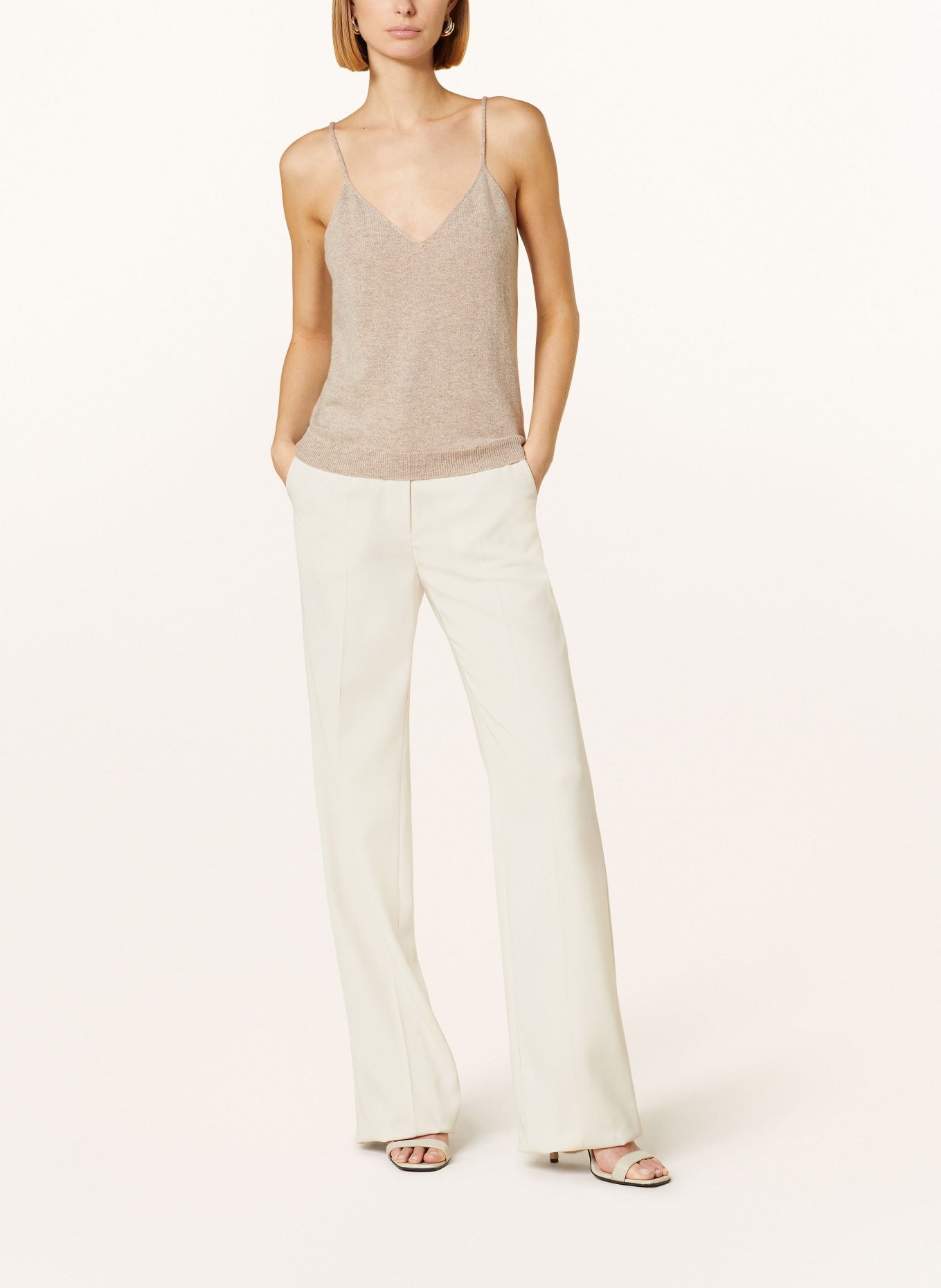 REPEAT Knit top in cashmere, Color: BEIGE/ LIGHT BROWN (Image 2)